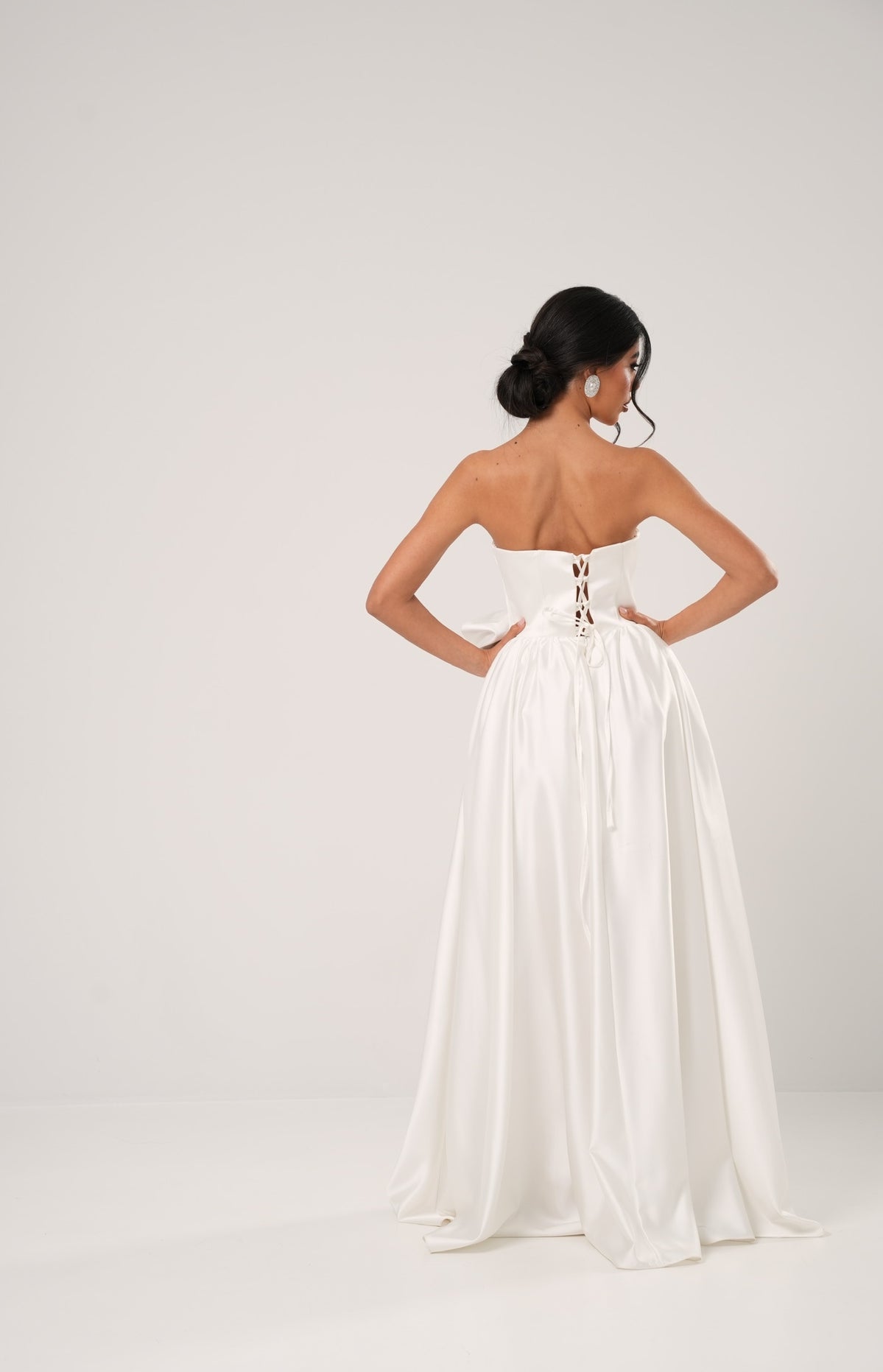 Vestito fiore Romi bianco