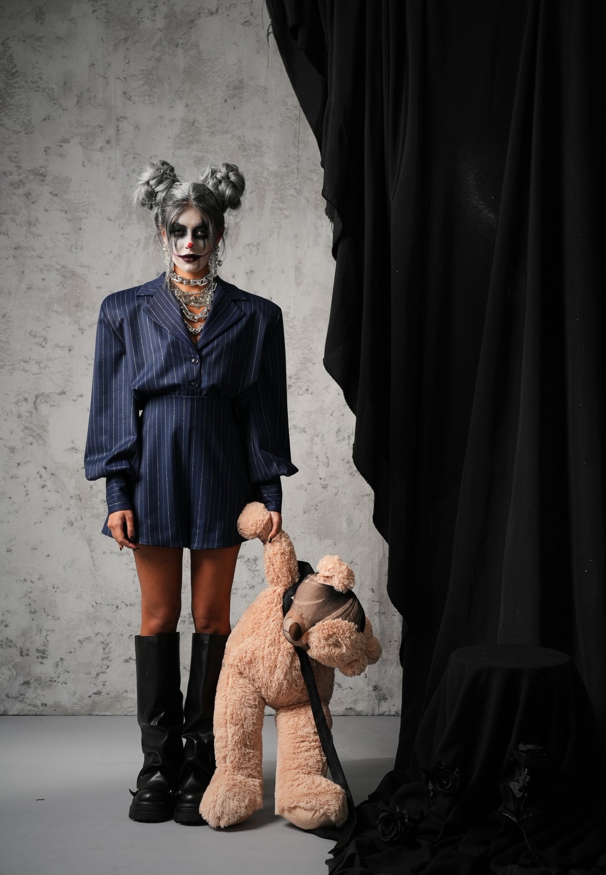 GIACCA GESSATA MALEFICENT BLU BY MARZIA MANGO