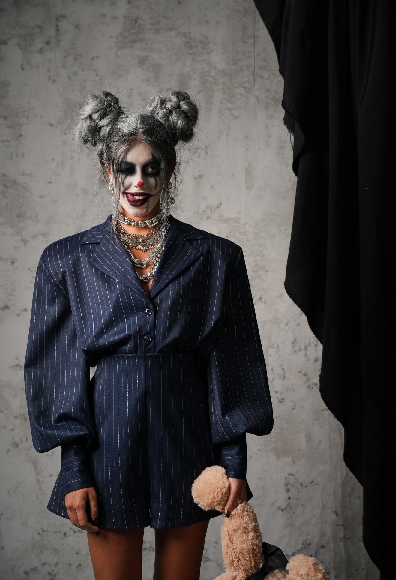 GIACCA GESSATA MALEFICENT BLU BY MARZIA MANGO