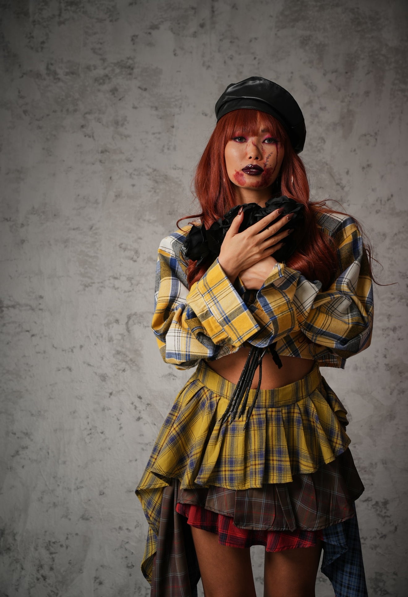 CAMICIA TARTAN PUMPKIN GIALLA/BLU