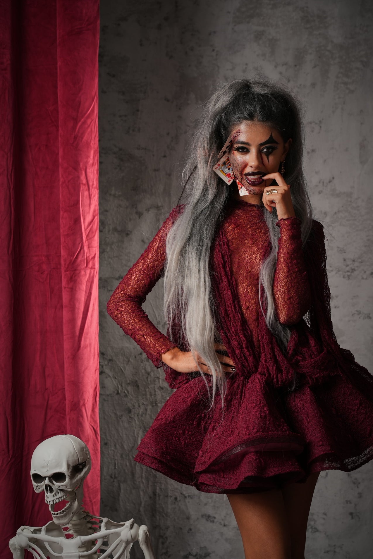 VESTITO BALZE + MAGLIETTINA VELATA DYNA 2.0 BORDEAUX