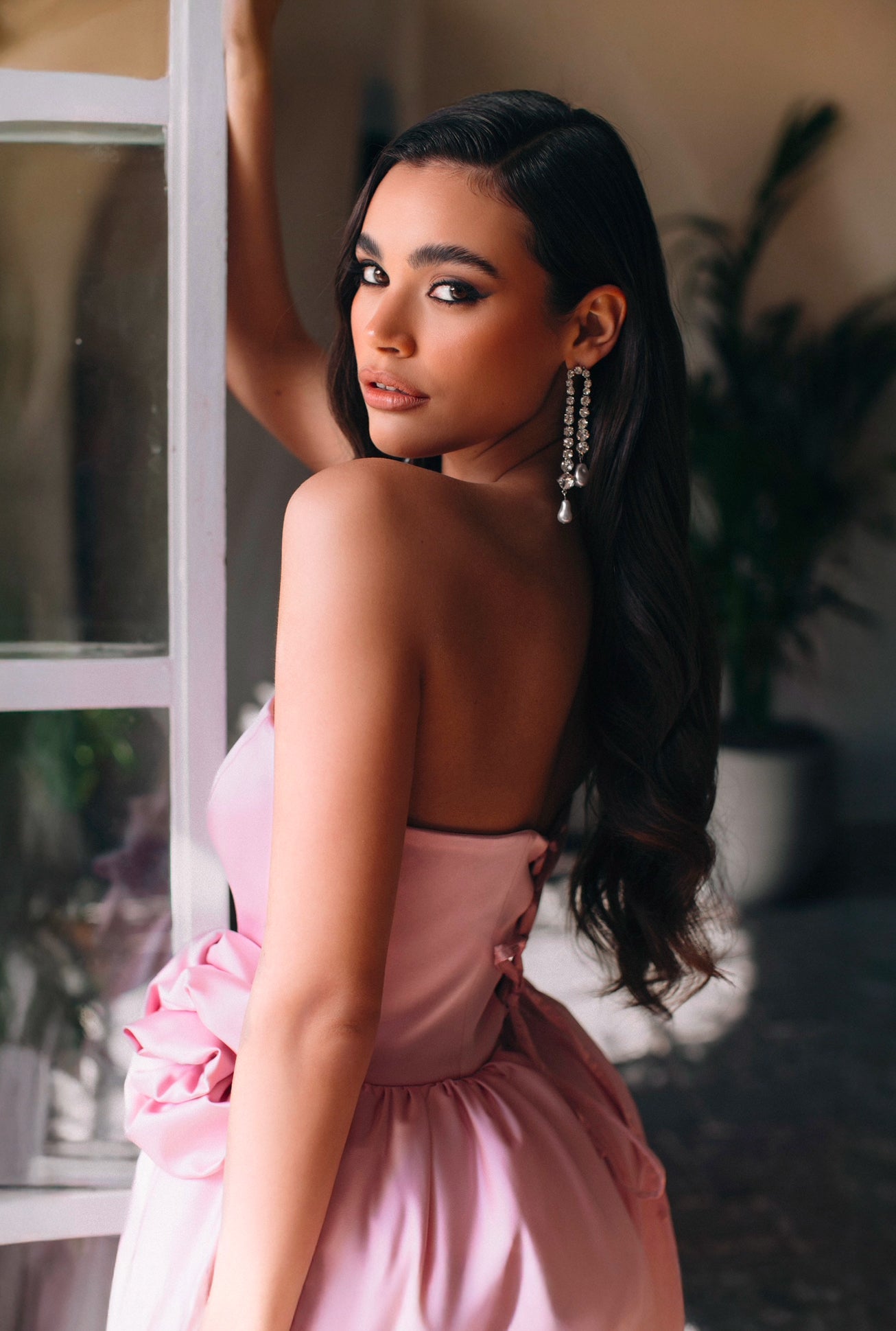 Vestito fiore Romi rosa