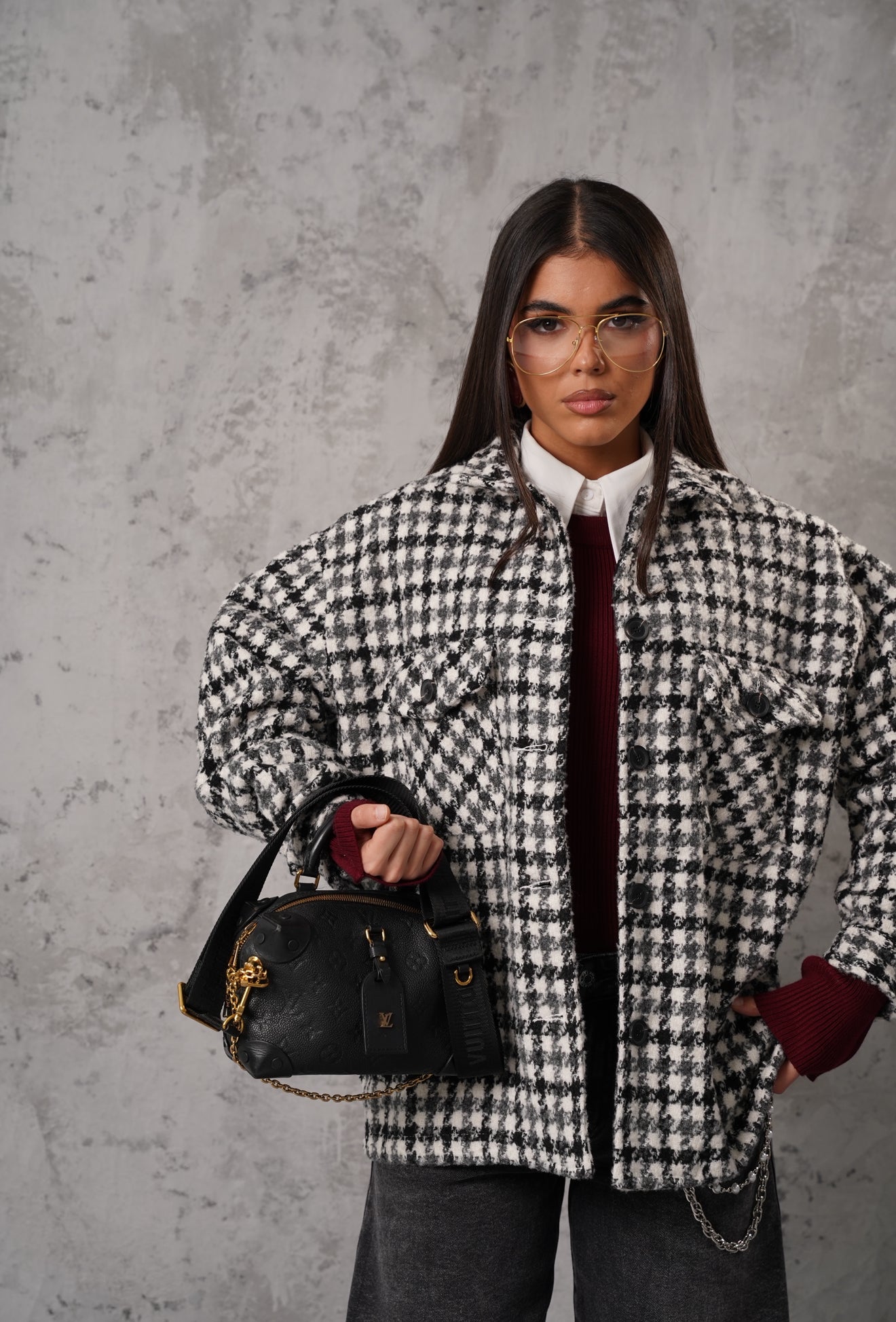 GIACCA/CAMICIA PIED DE POULE SIVIGLIA BLACK/WHITE