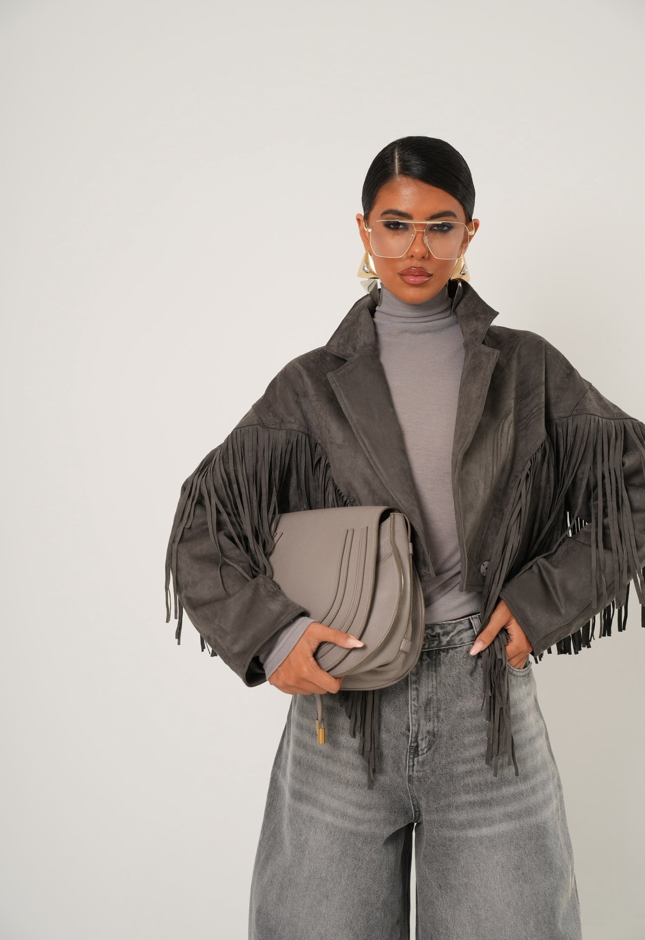 Giacca ecocamoscio Lapponia grigia