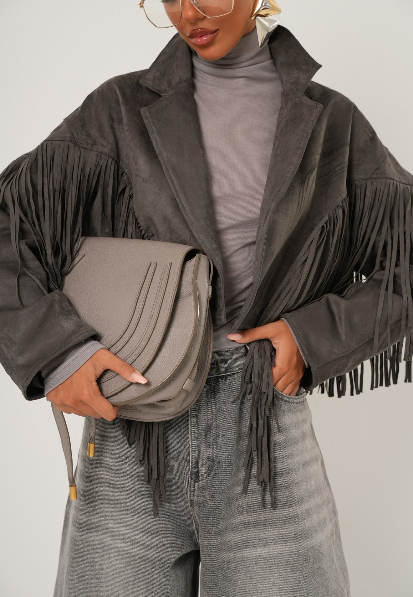 Giacca ecocamoscio Lapponia grigia