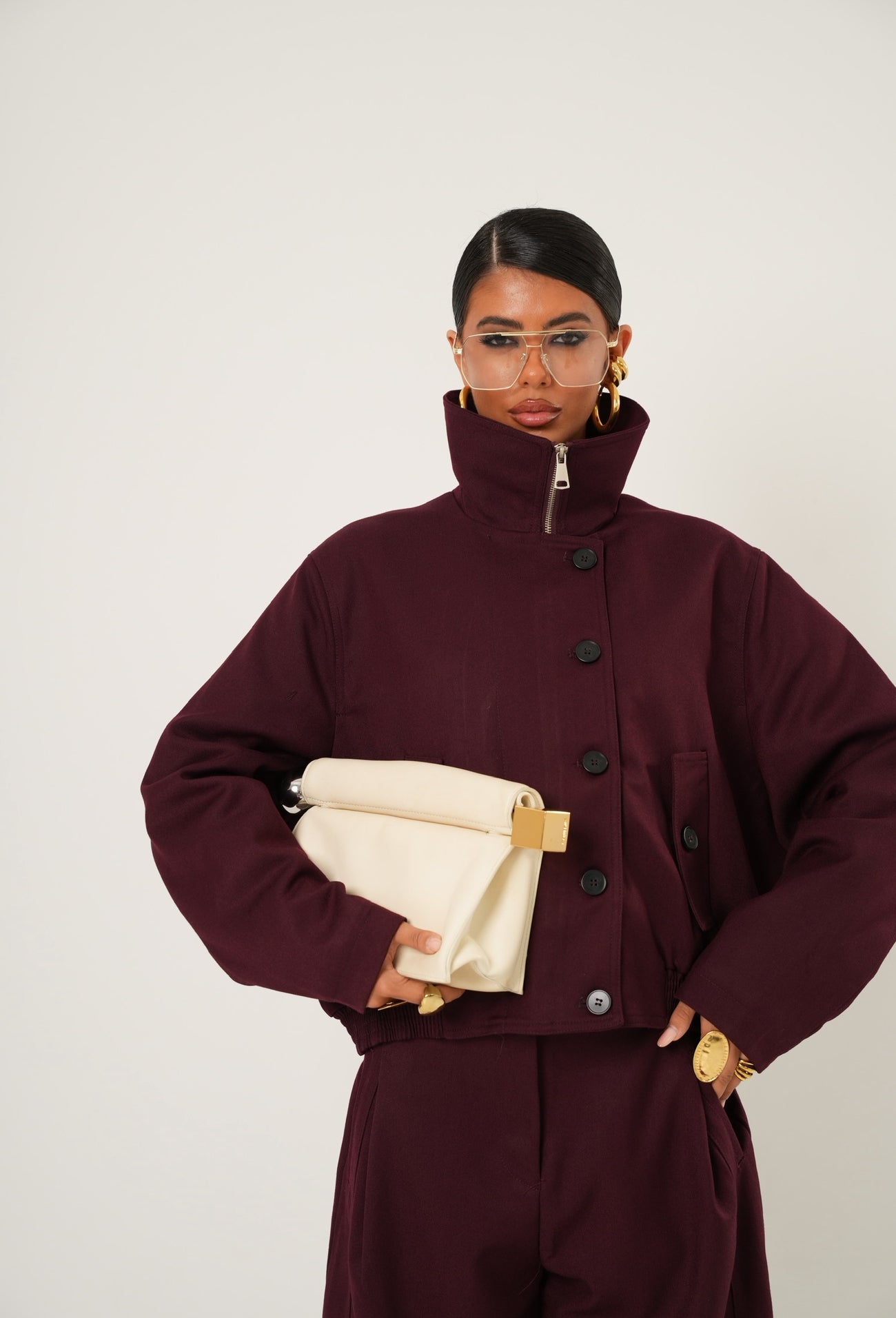 Bomber Nyssa bordeaux