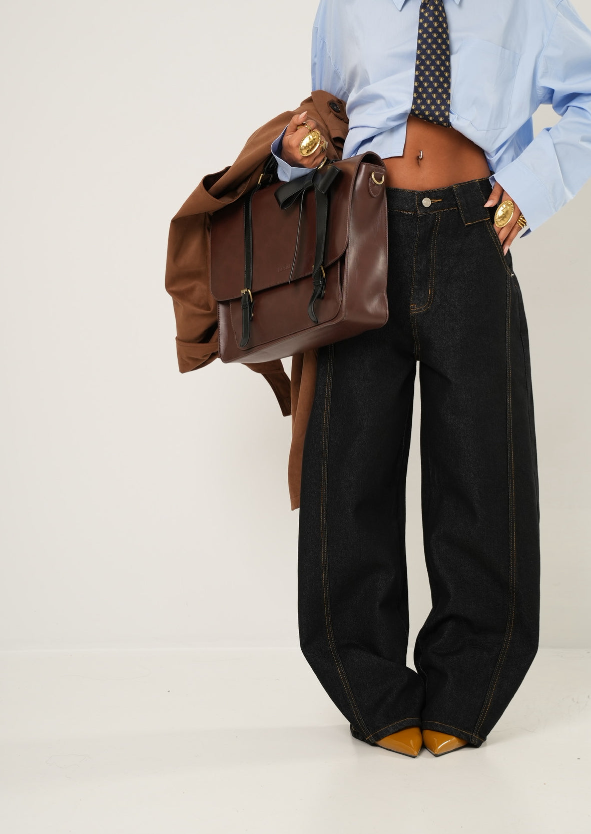 Jeans balloon Ginger denim scuro