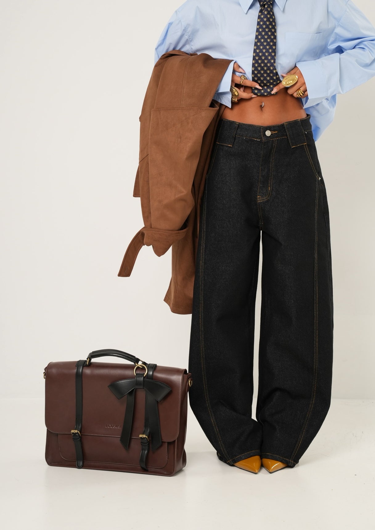 Jeans balloon Ginger denim scuro