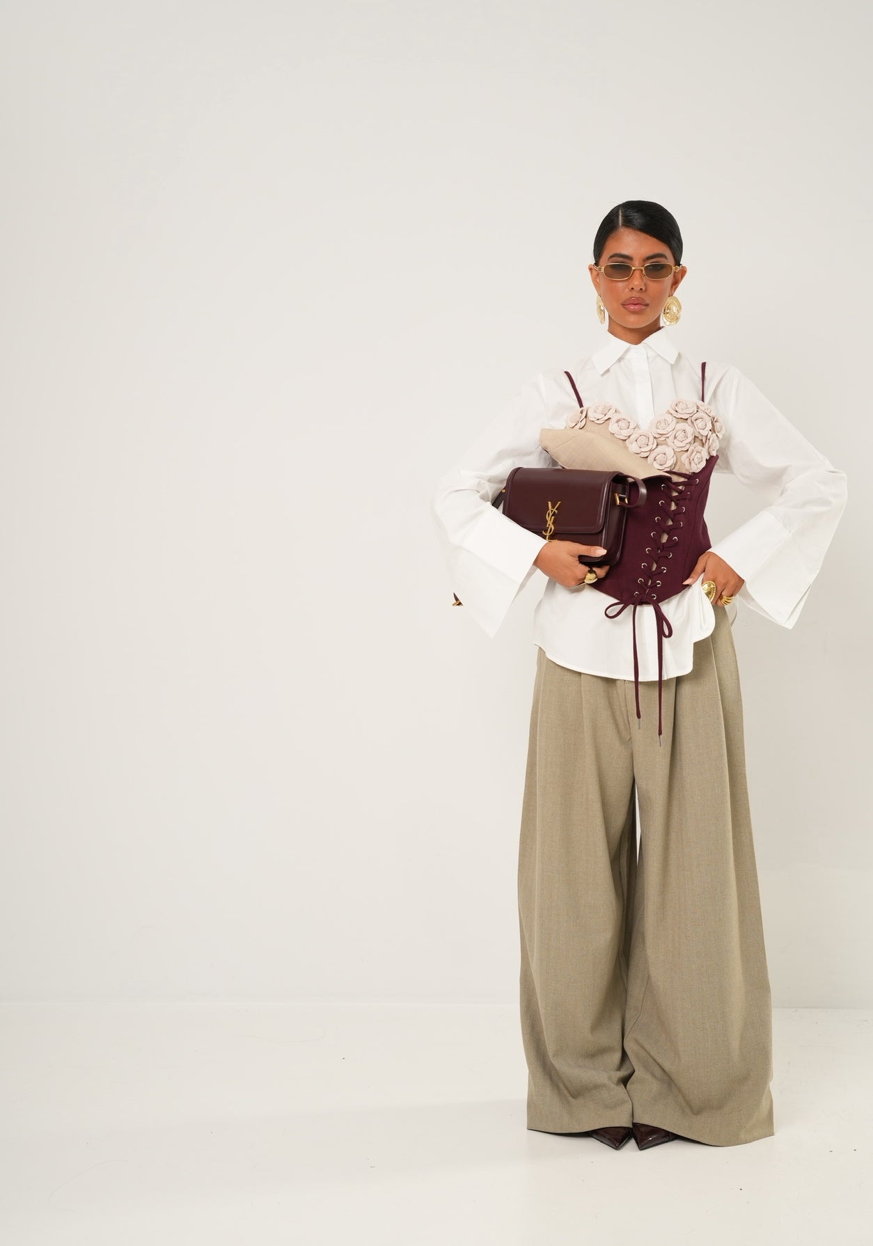 Pantaloni Floris sabbia