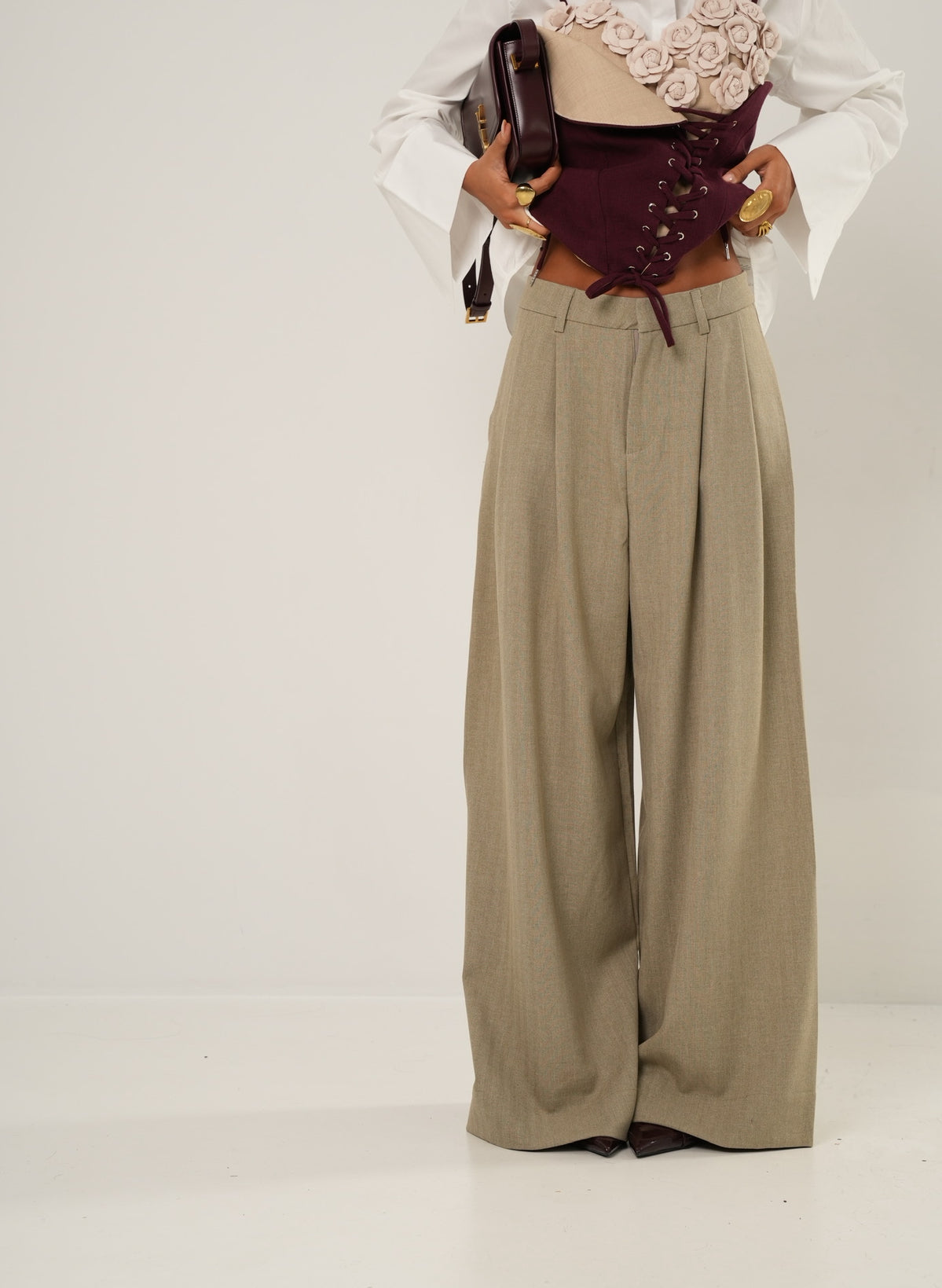 Pantaloni Floris sabbia