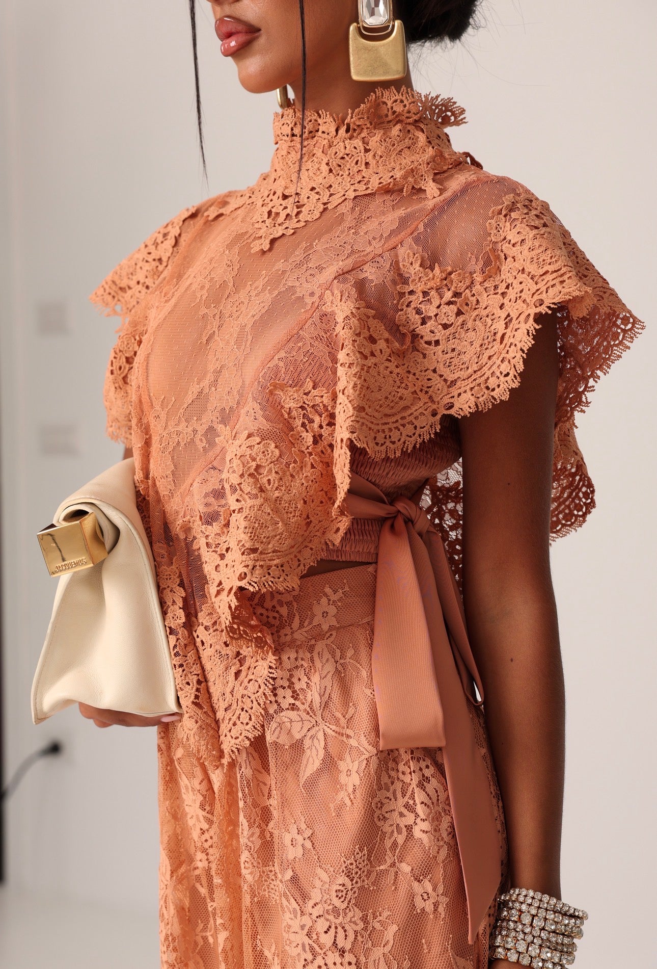 COORDINATO PIZZO NAYELI SALMONE