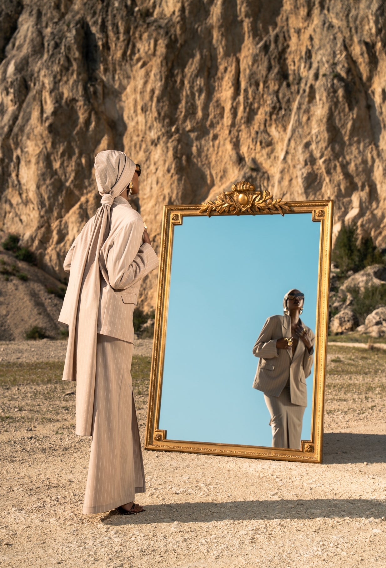 Gonna gessata Sorbillo beige