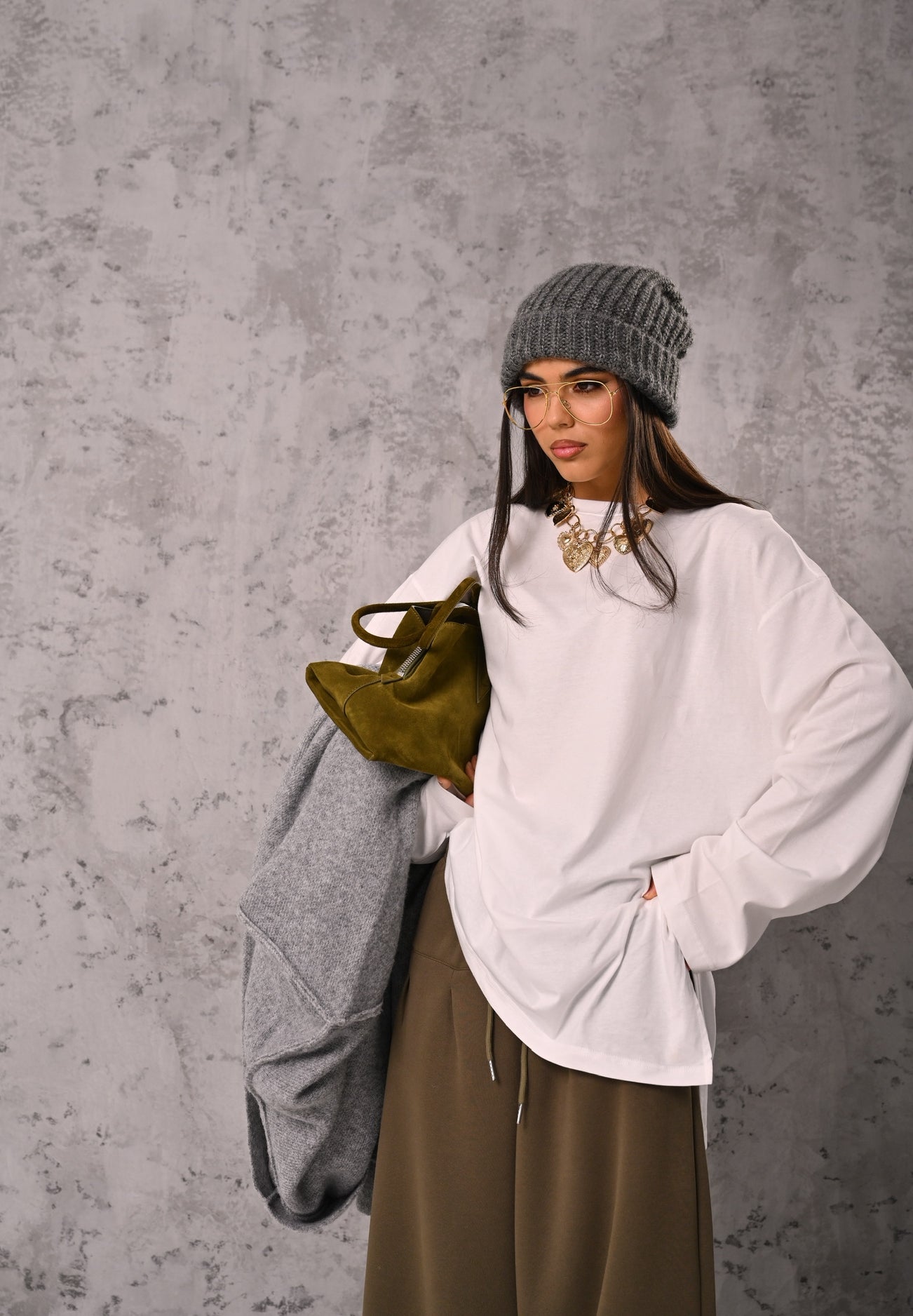 MAGLIA SPACCHETTI ARIA BIANCA