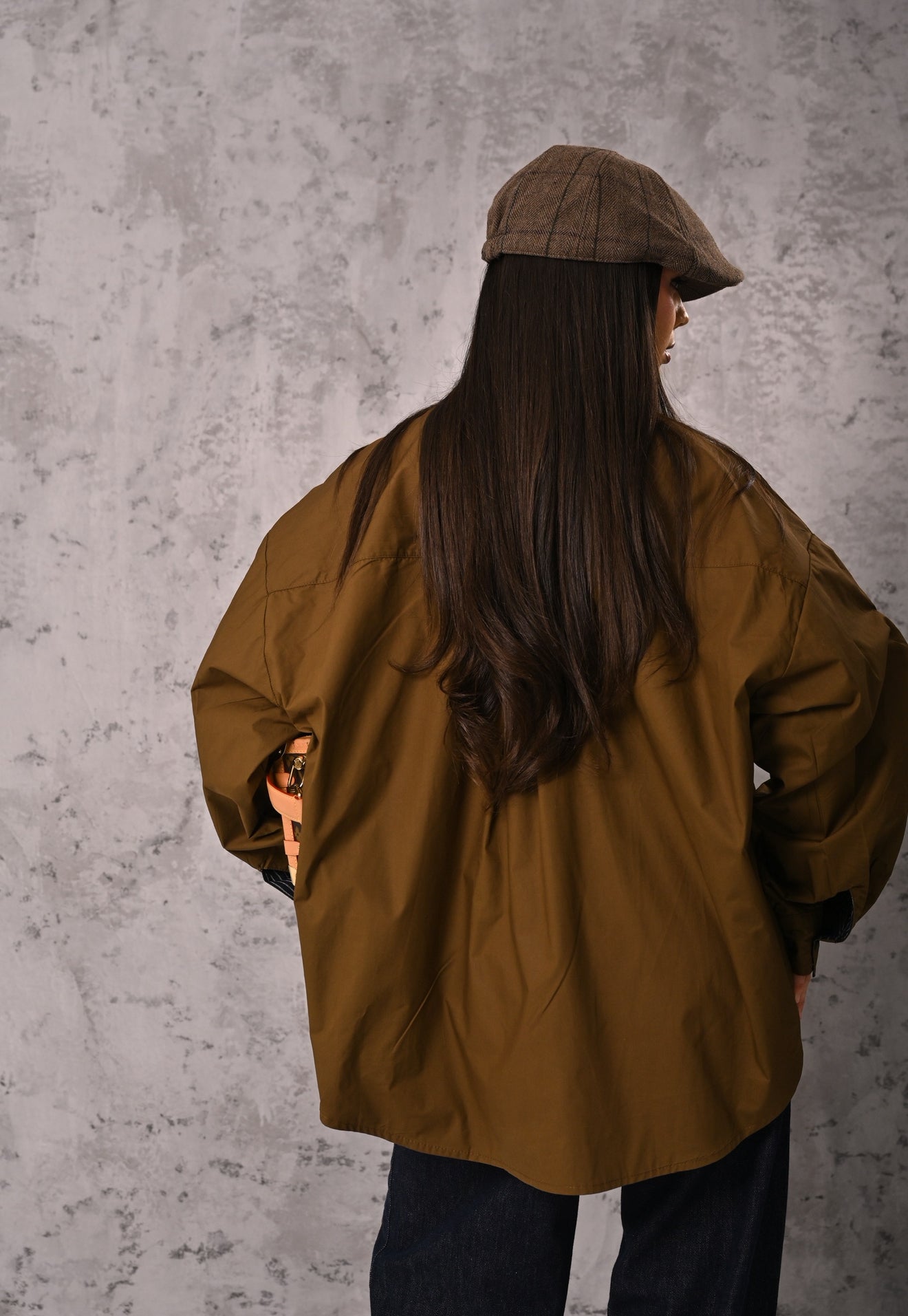 CAMICIA LEANDRA MARRONE DOUBLE FACE