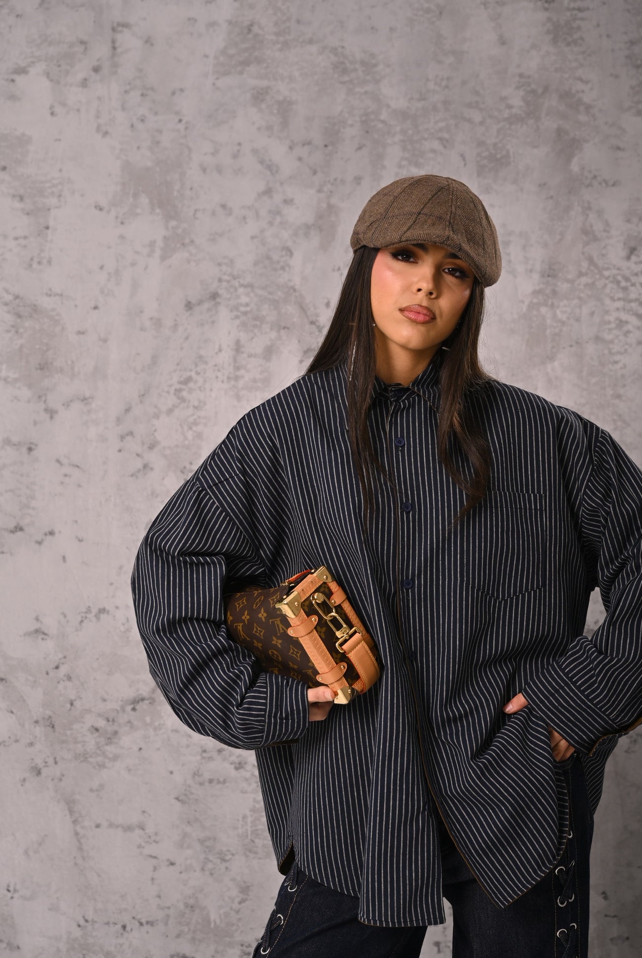 CAMICIA LEANDRA MARRONE DOUBLE FACE