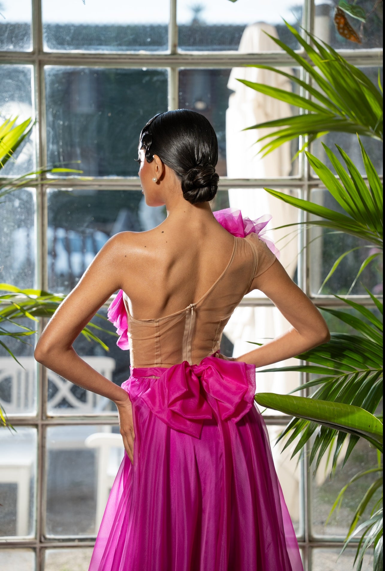 Vestito Vivy's Wedding fucsia 100% SETA