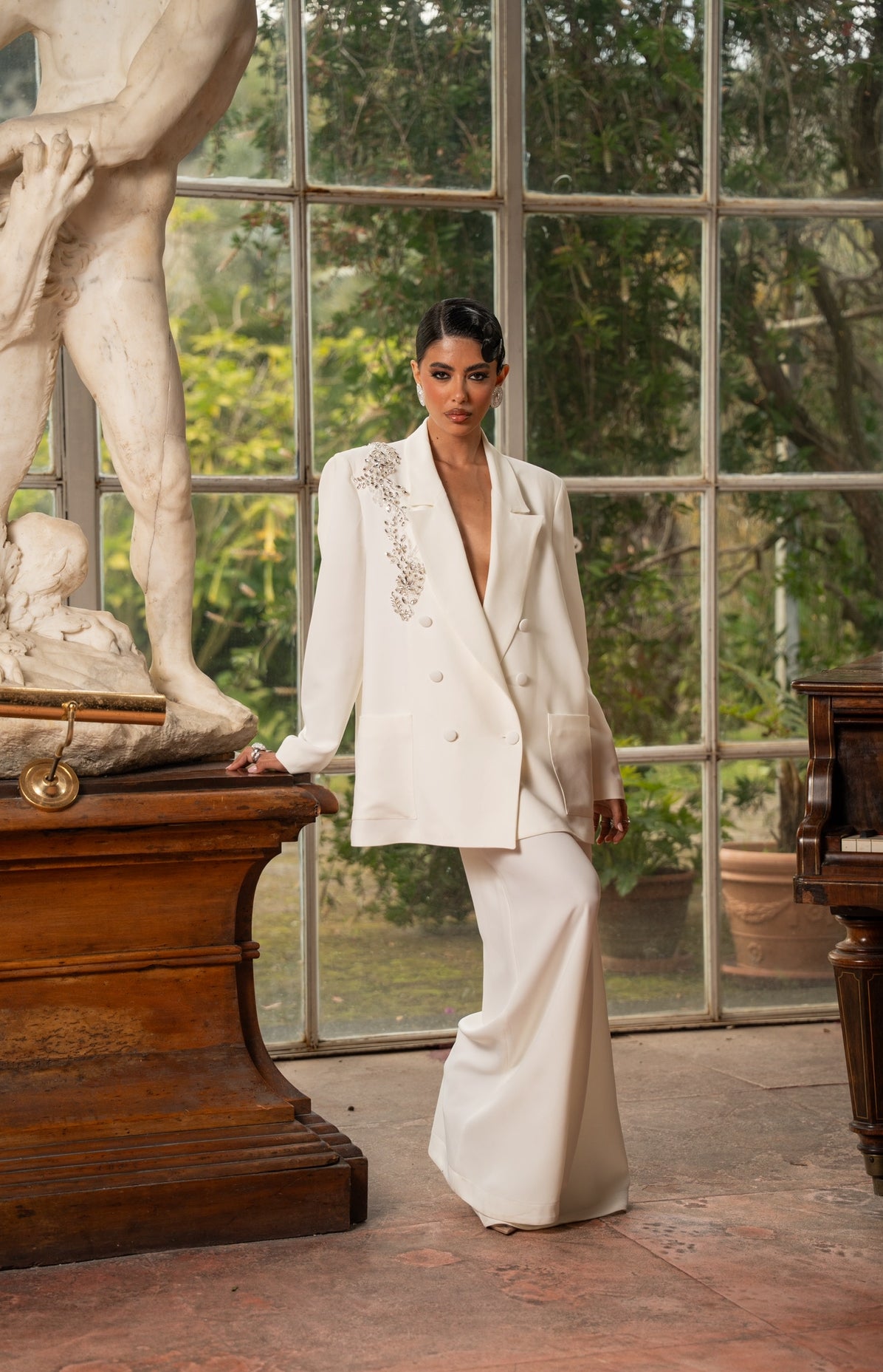 Pantaloni Belvedere bianchi