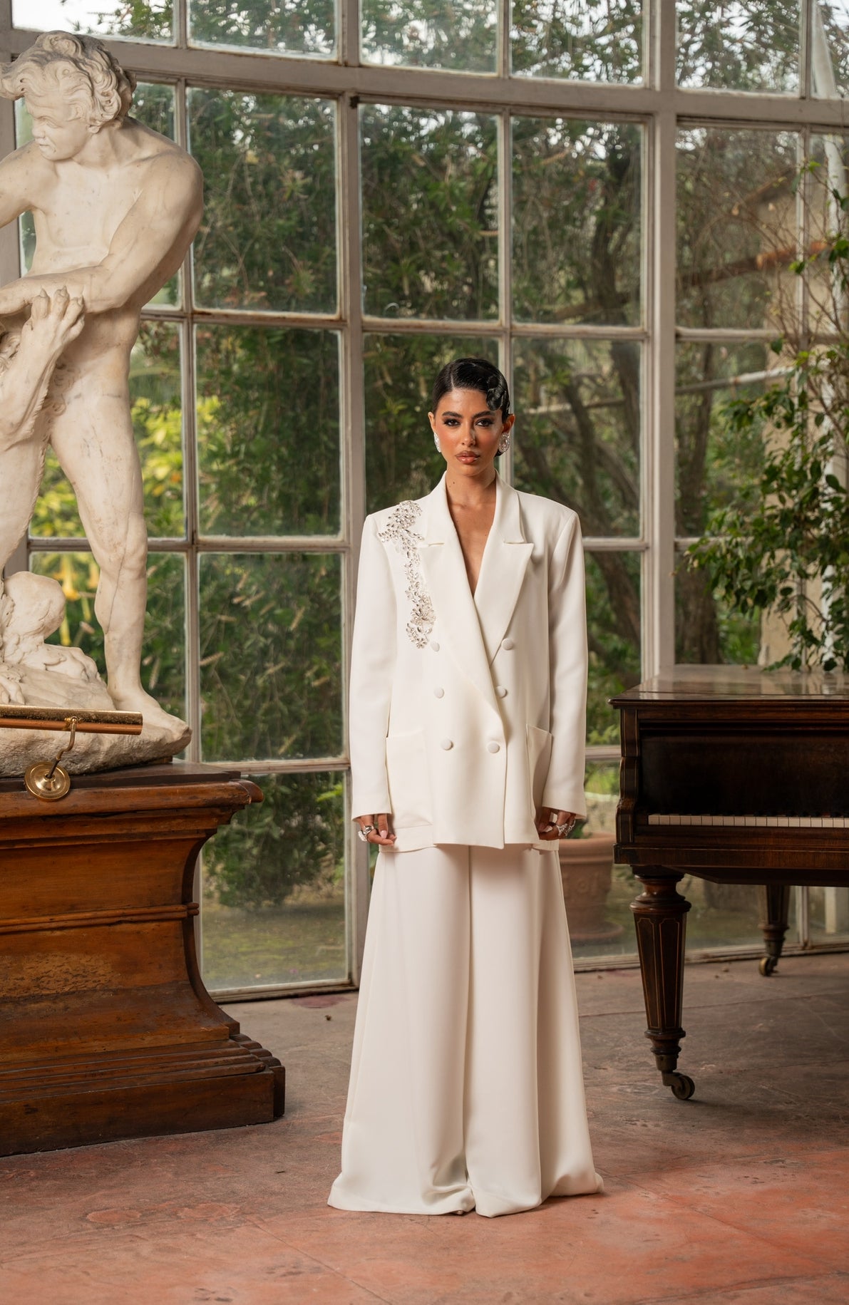 Pantaloni Belvedere bianchi