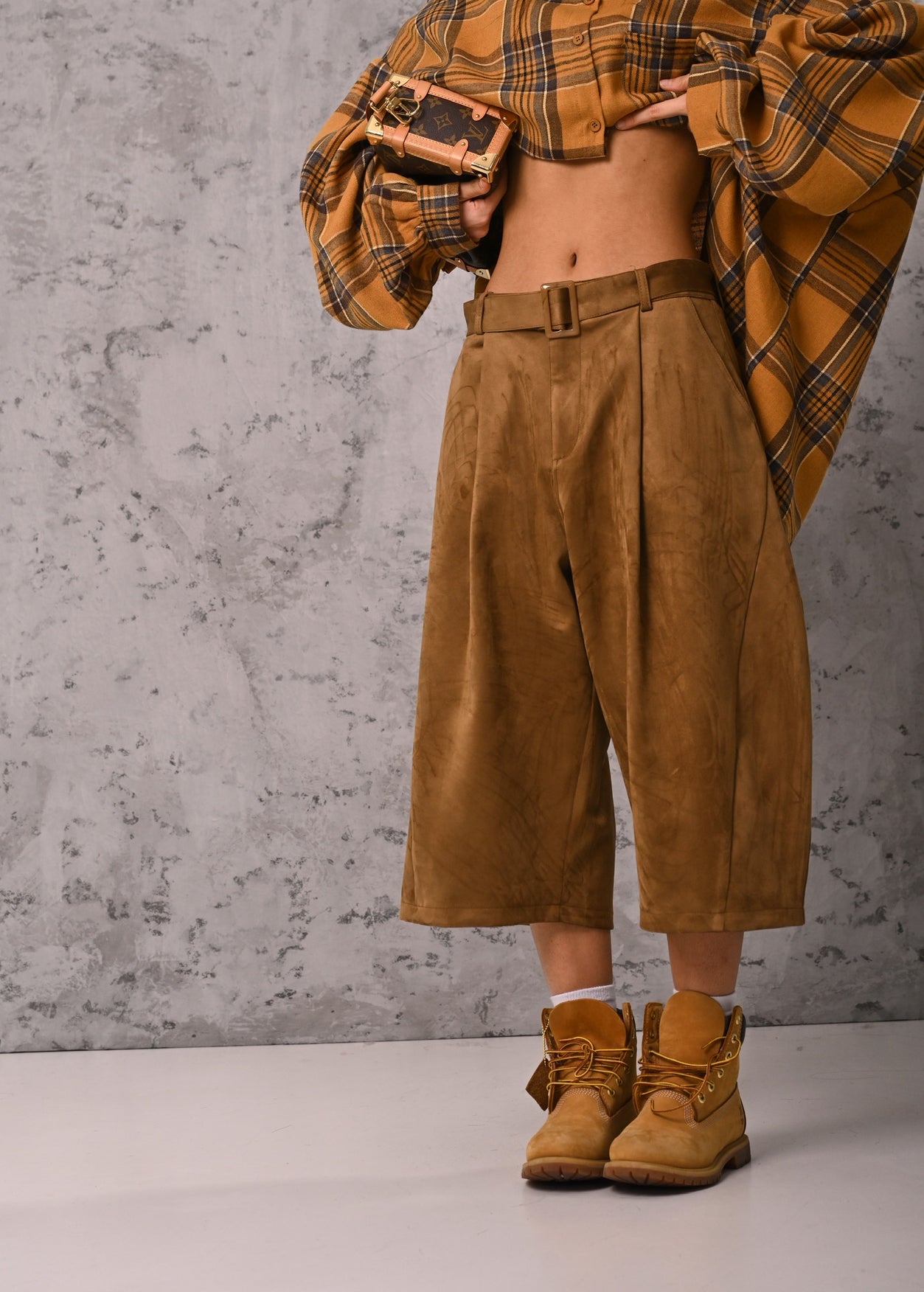 BERMUDA ECOCAMOSCIO MILLIE CAMEL