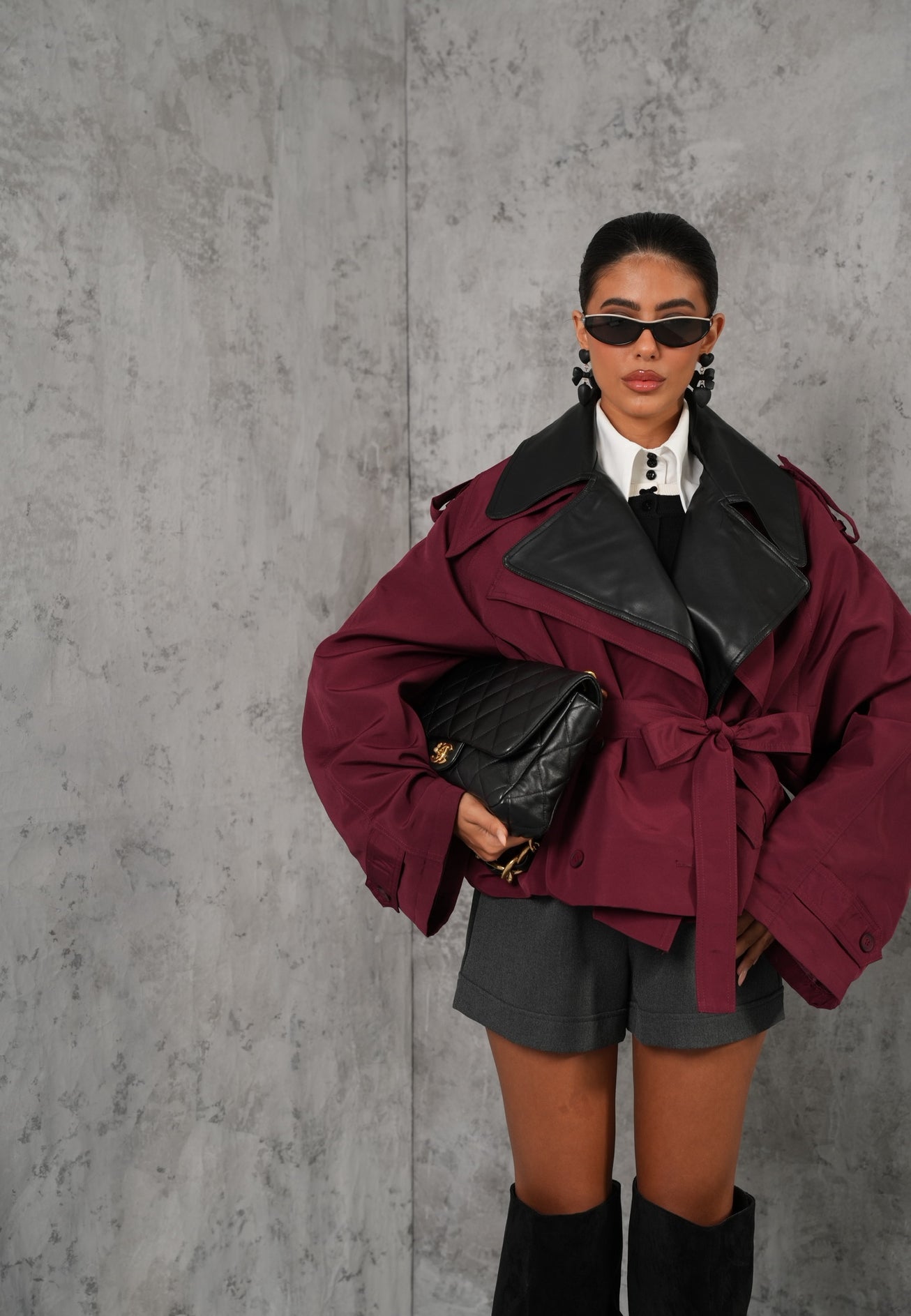 Trench ecopelle Viktoria bordeaux