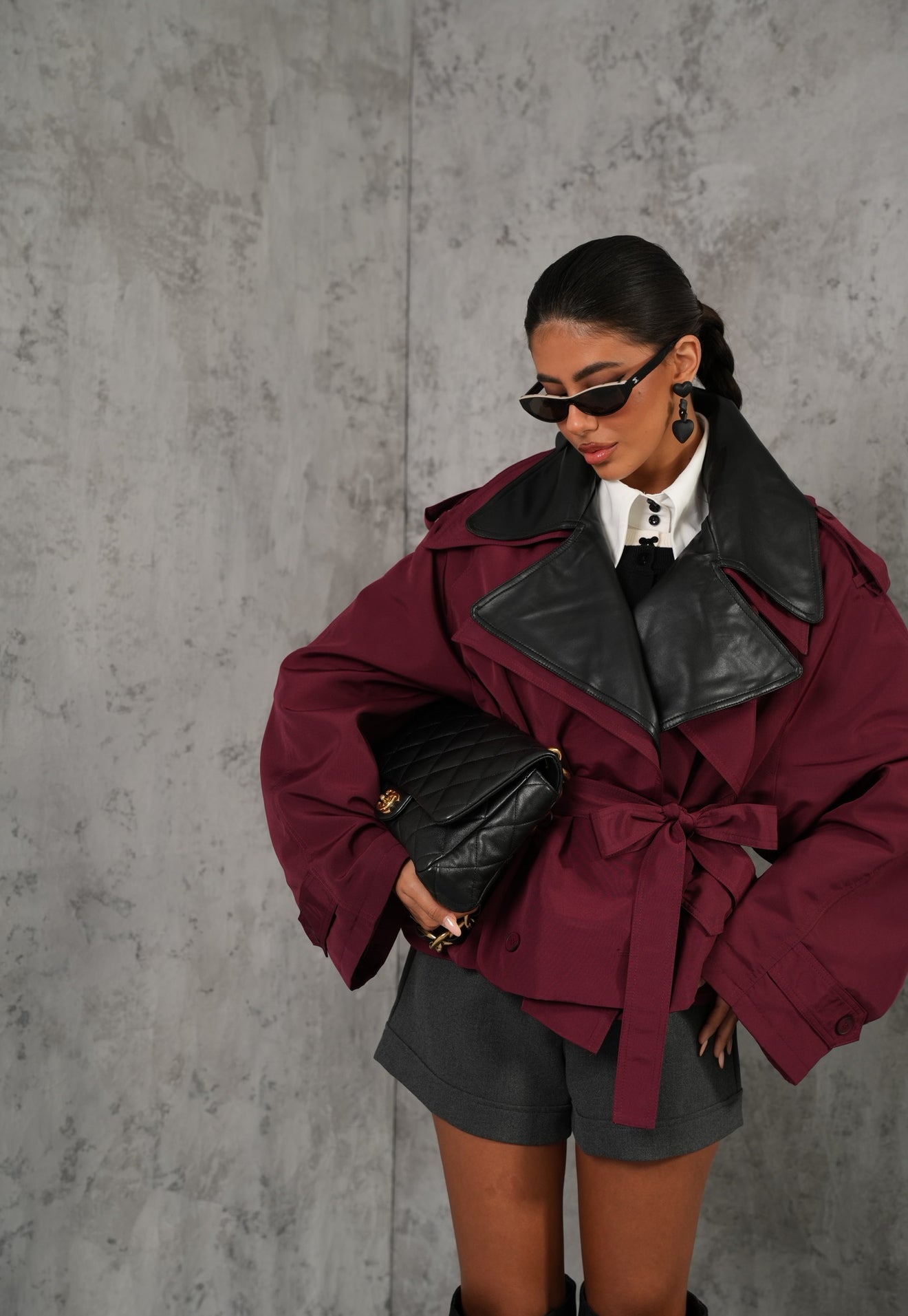 Trench ecopelle Viktoria bordeaux