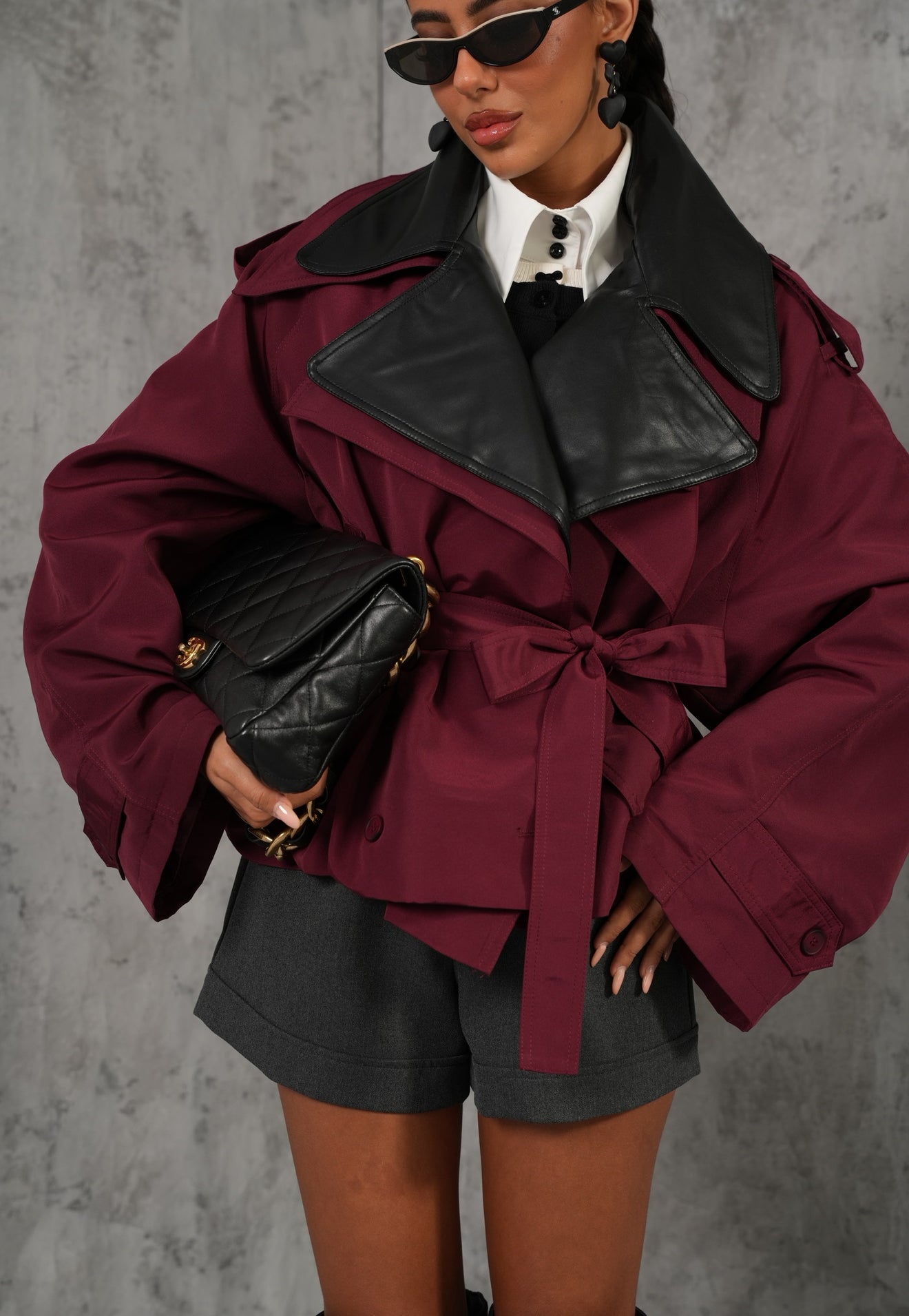 Trench ecopelle Viktoria bordeaux