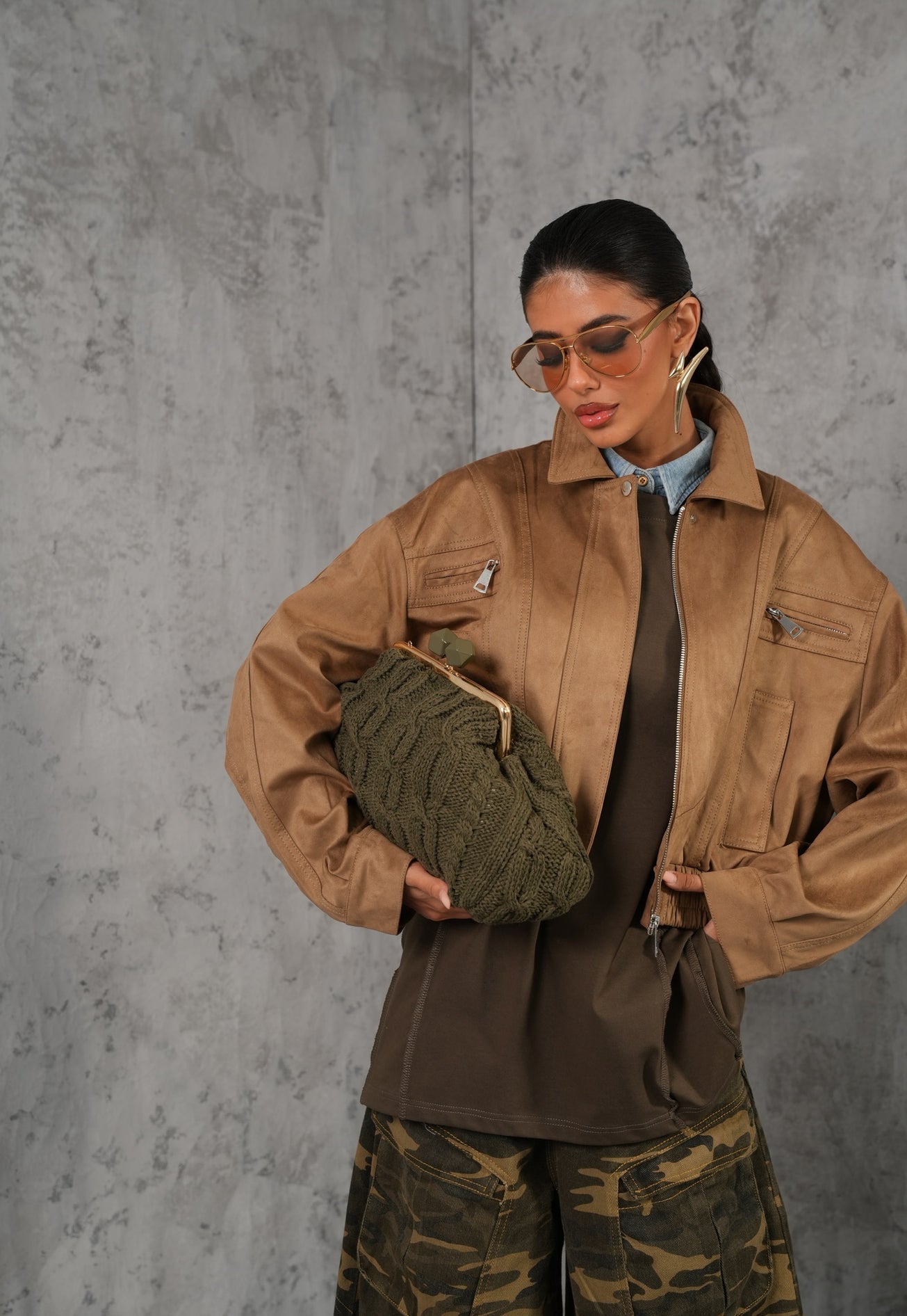 Giubbotto ecocamoscio Morena camel