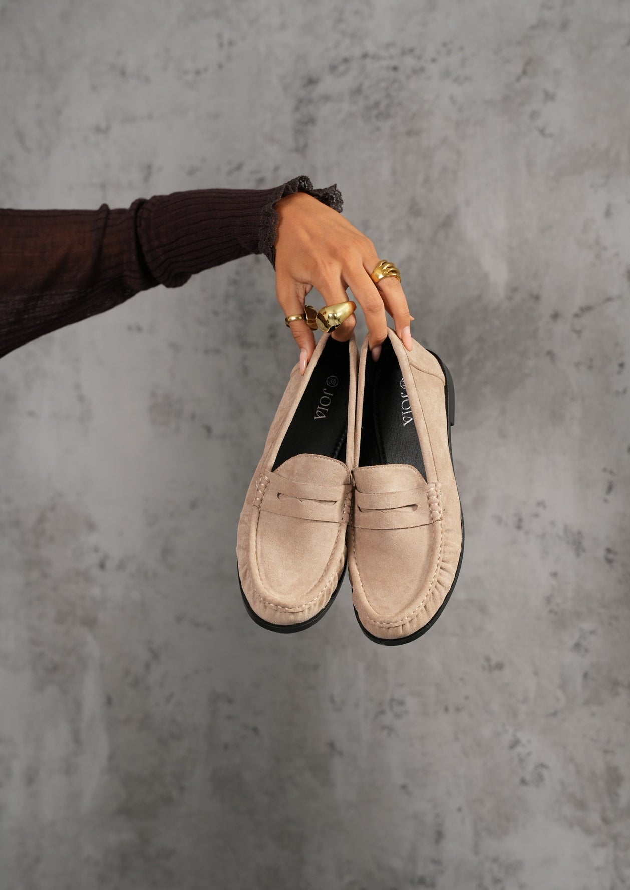 Mocassini ecocamoscio Believe beige