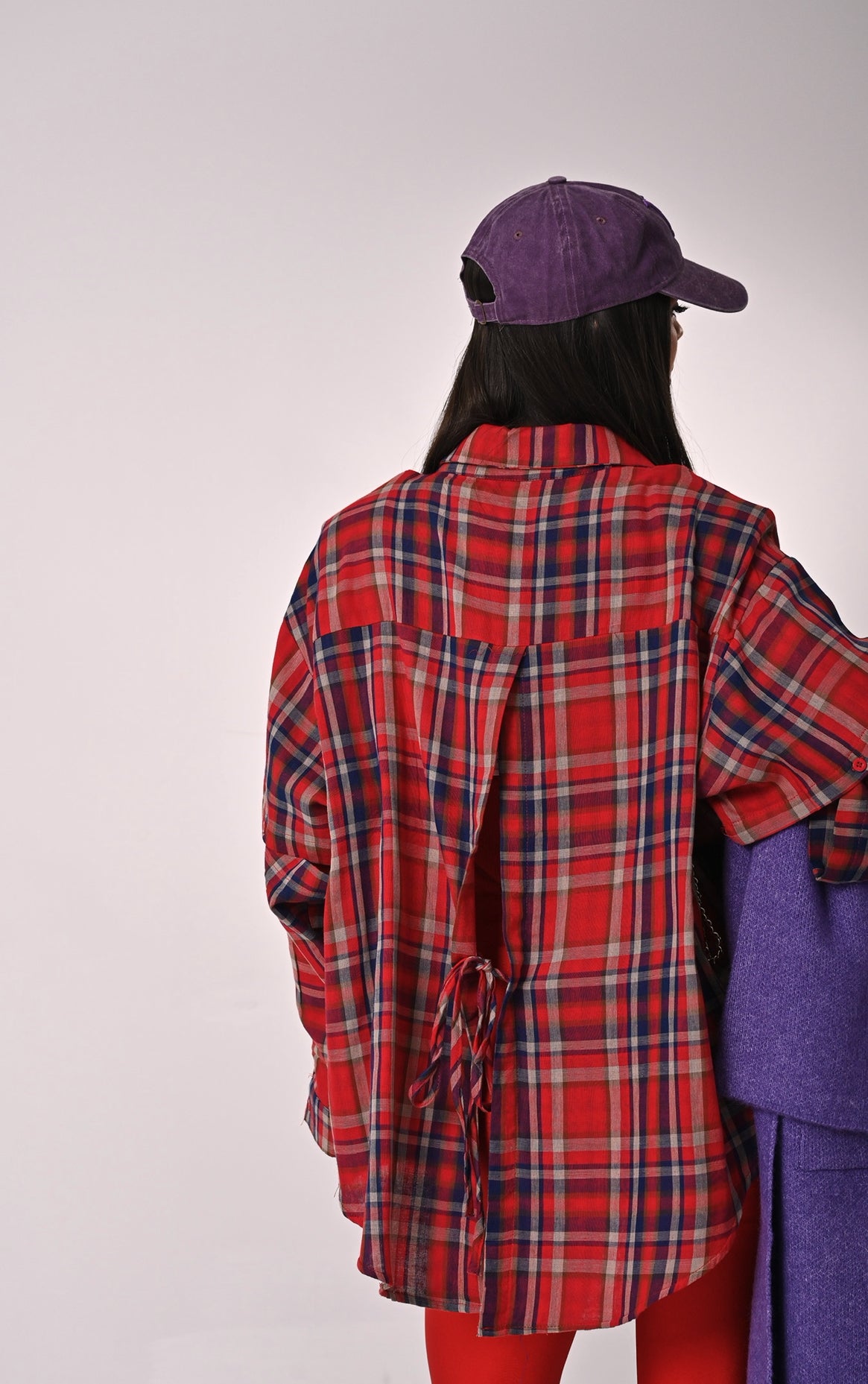 CAMICIA TARTAN ALOHA ROSSA/BLU