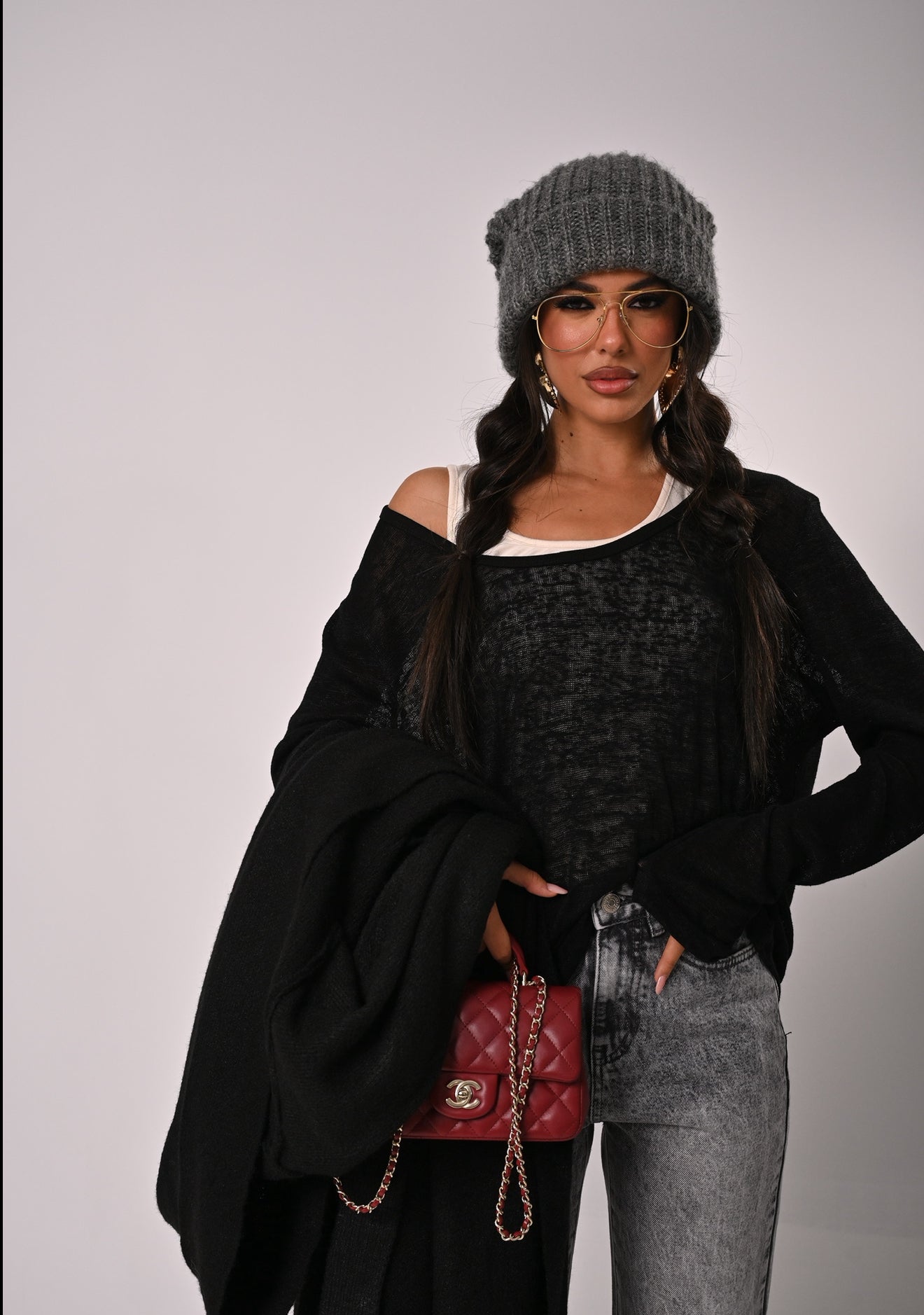 MAGLIA/CANOTTA MILIA NERA/PANNA