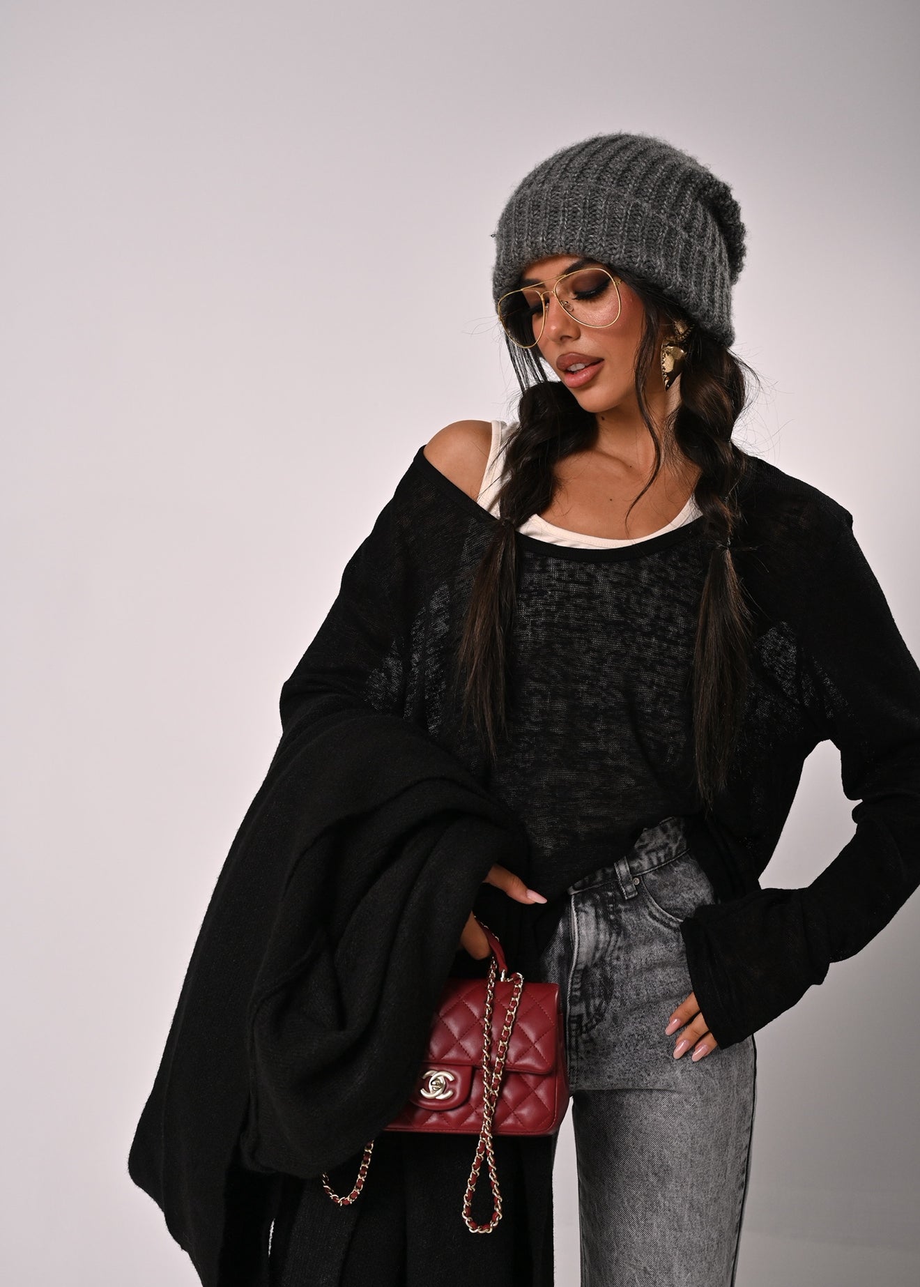 MAGLIA/CANOTTA MILIA NERA/PANNA