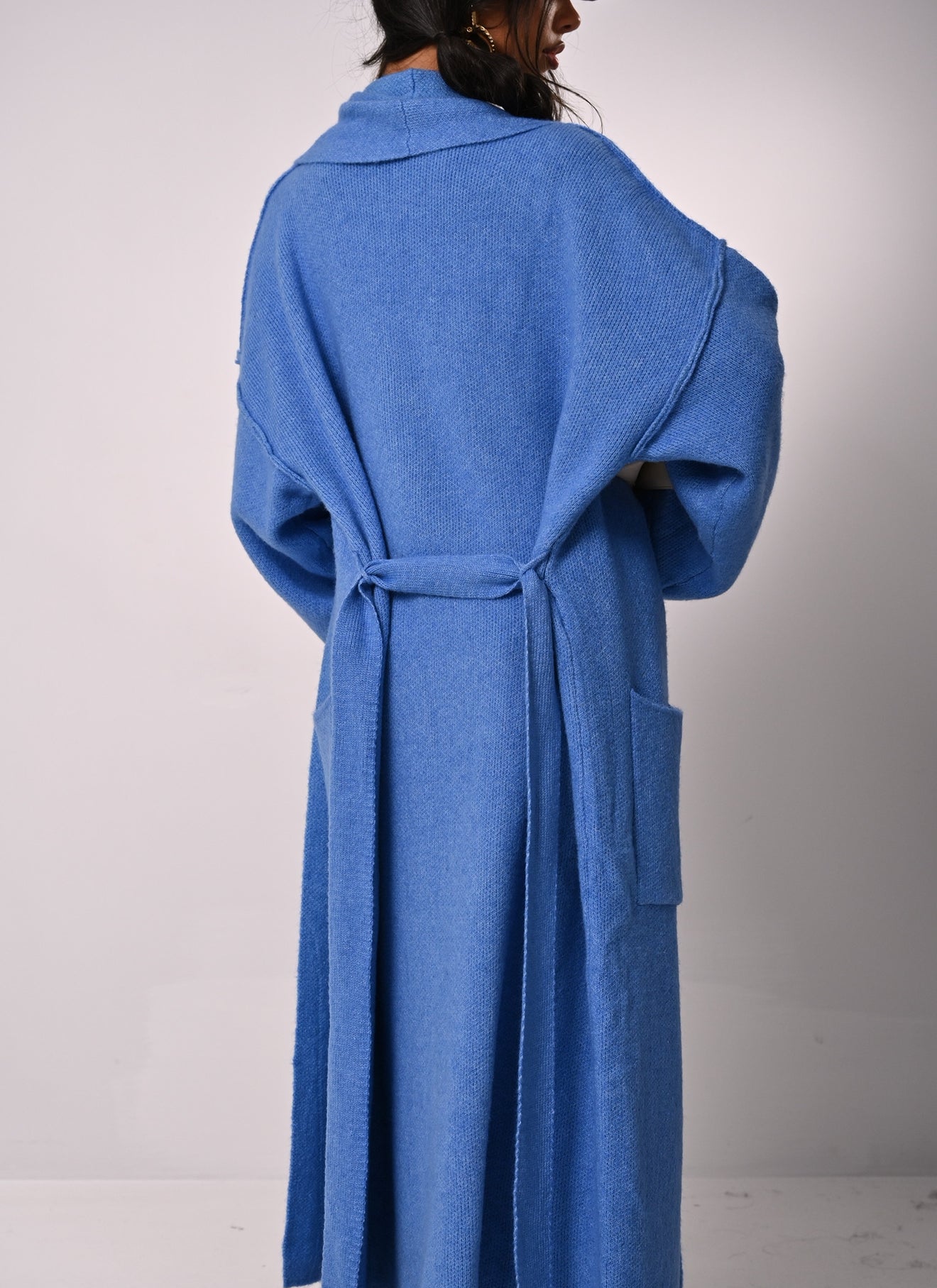 CARDIGAN LUNGO WINTER CELESTE