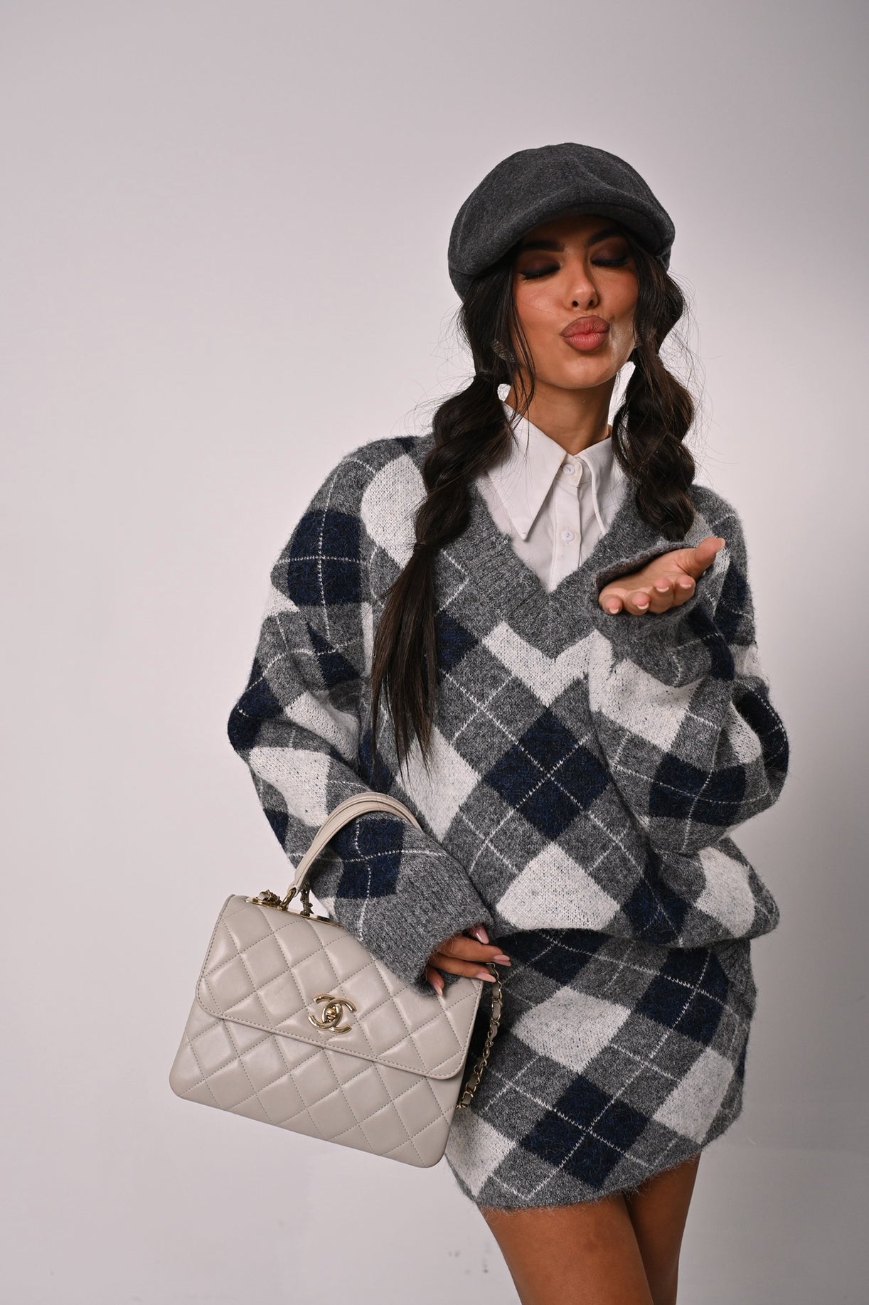 COORDINATO ROMBI GRIGIO