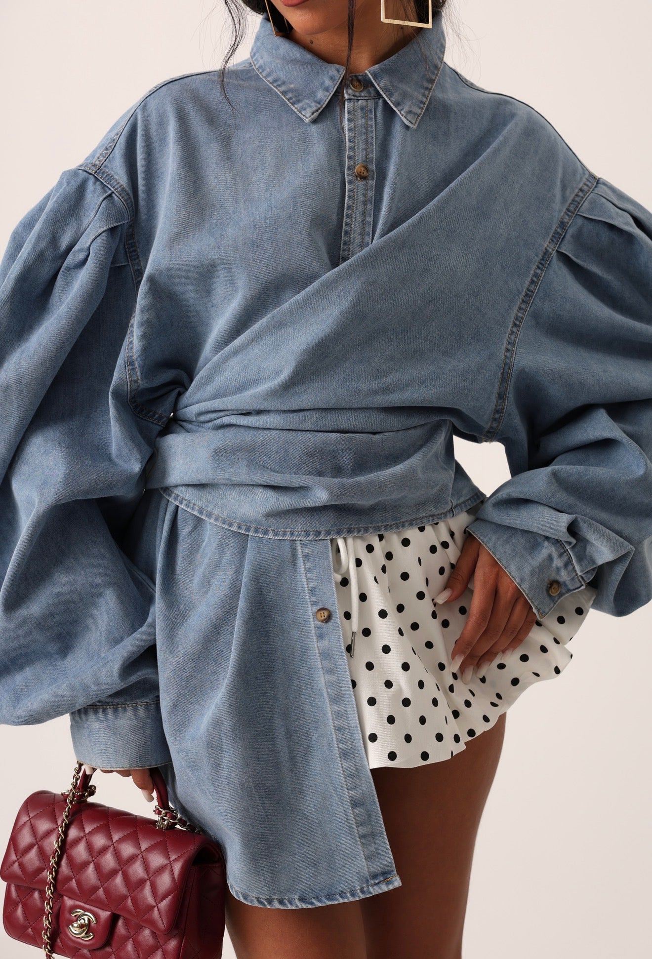 CAMICIA MANICHE SBUFFO HARLEM DENIM