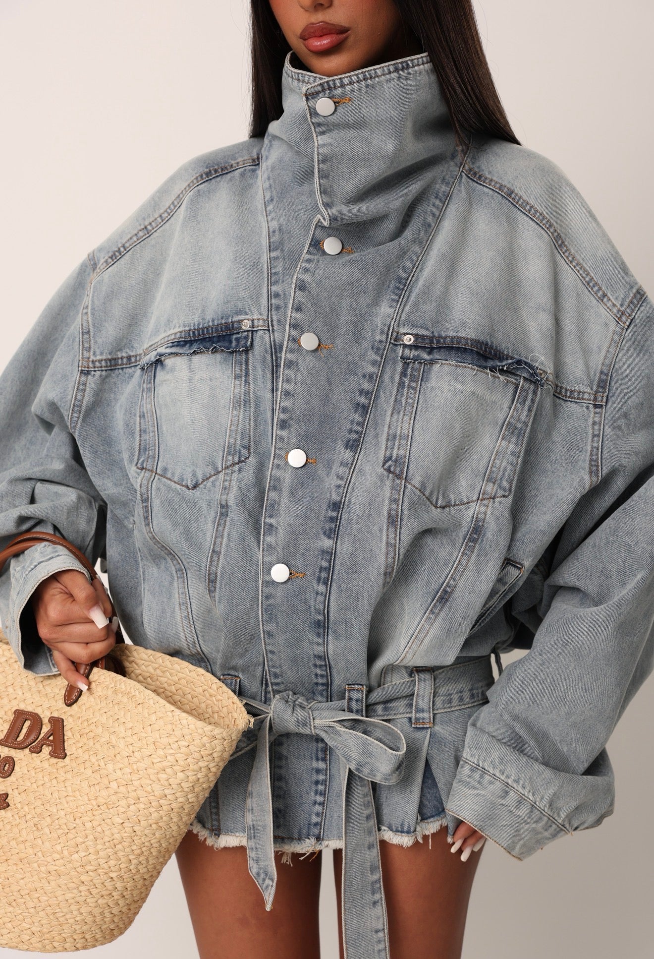 GIACCA CLAY DENIM CHIARO + CINTURA