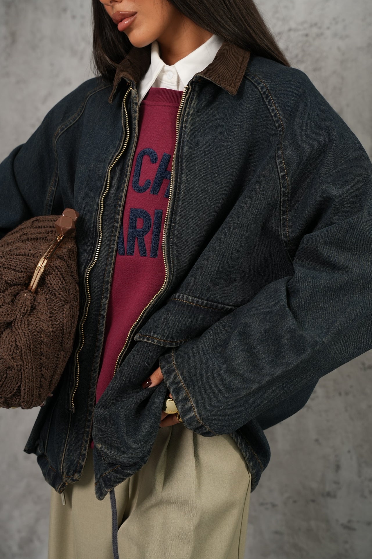 Giacca Emanuela denim scuro By Lumina