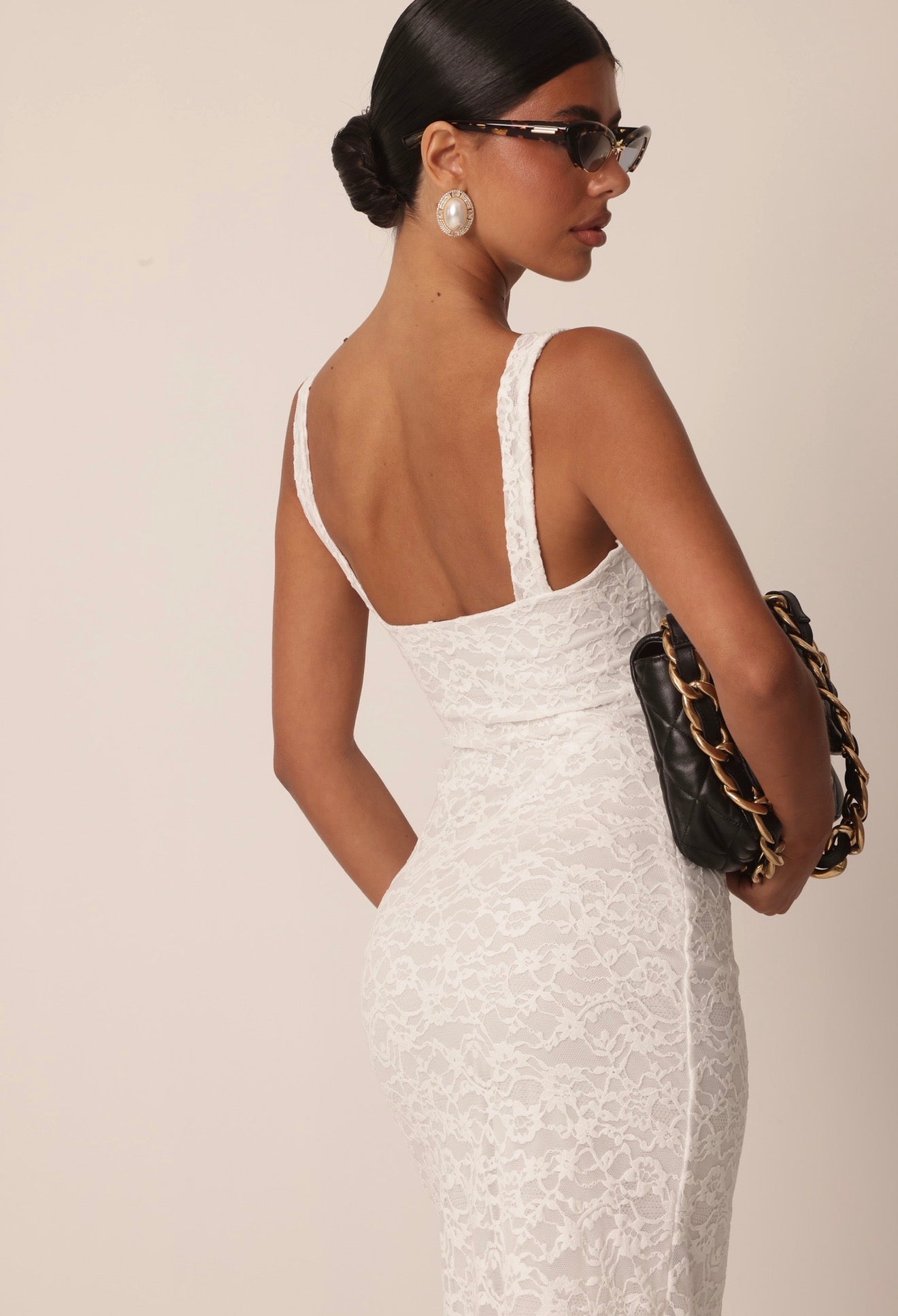VESTITO PIZZO ROMANTICA BIANCO