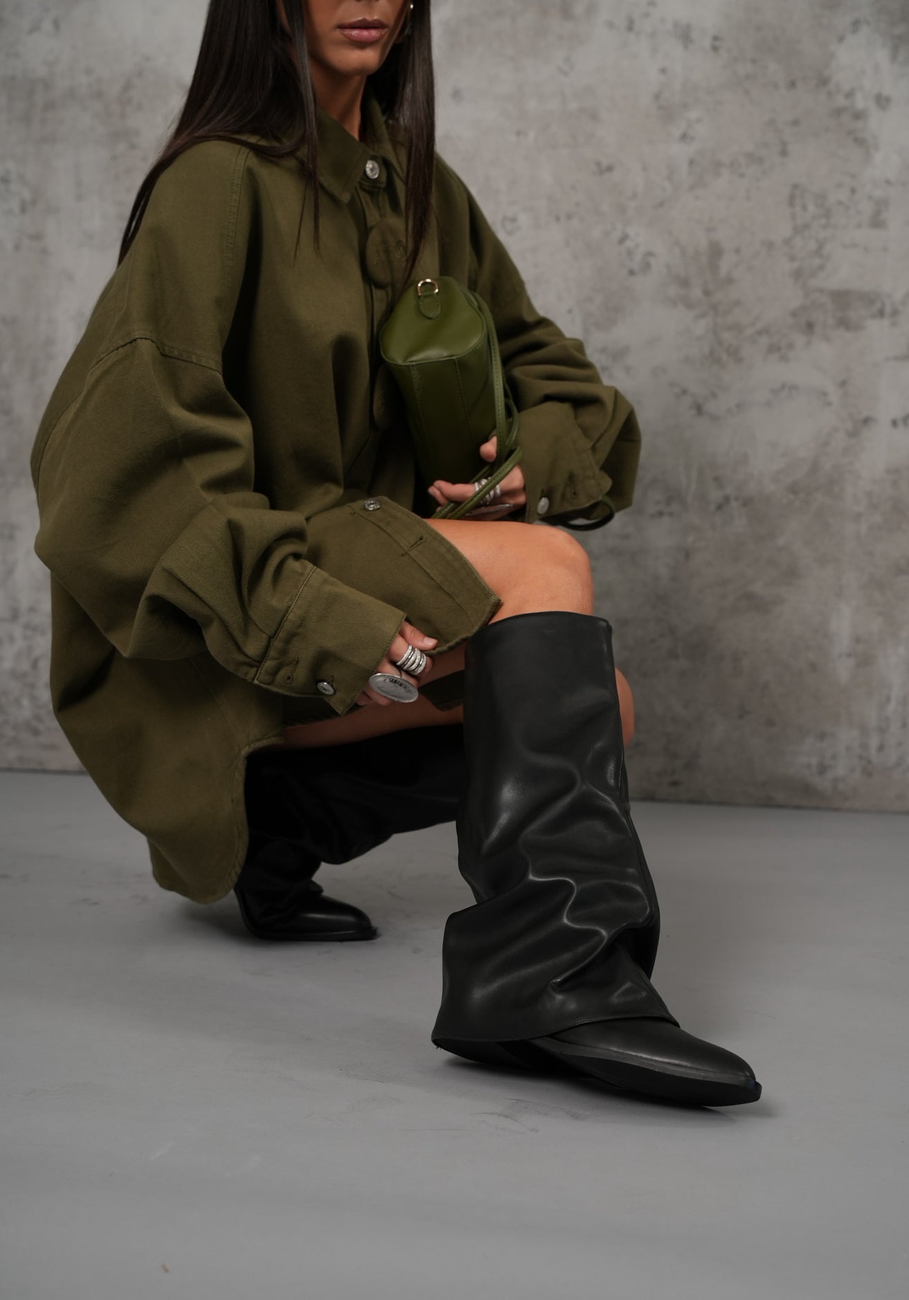 Stivali ecopelle Maryla neri