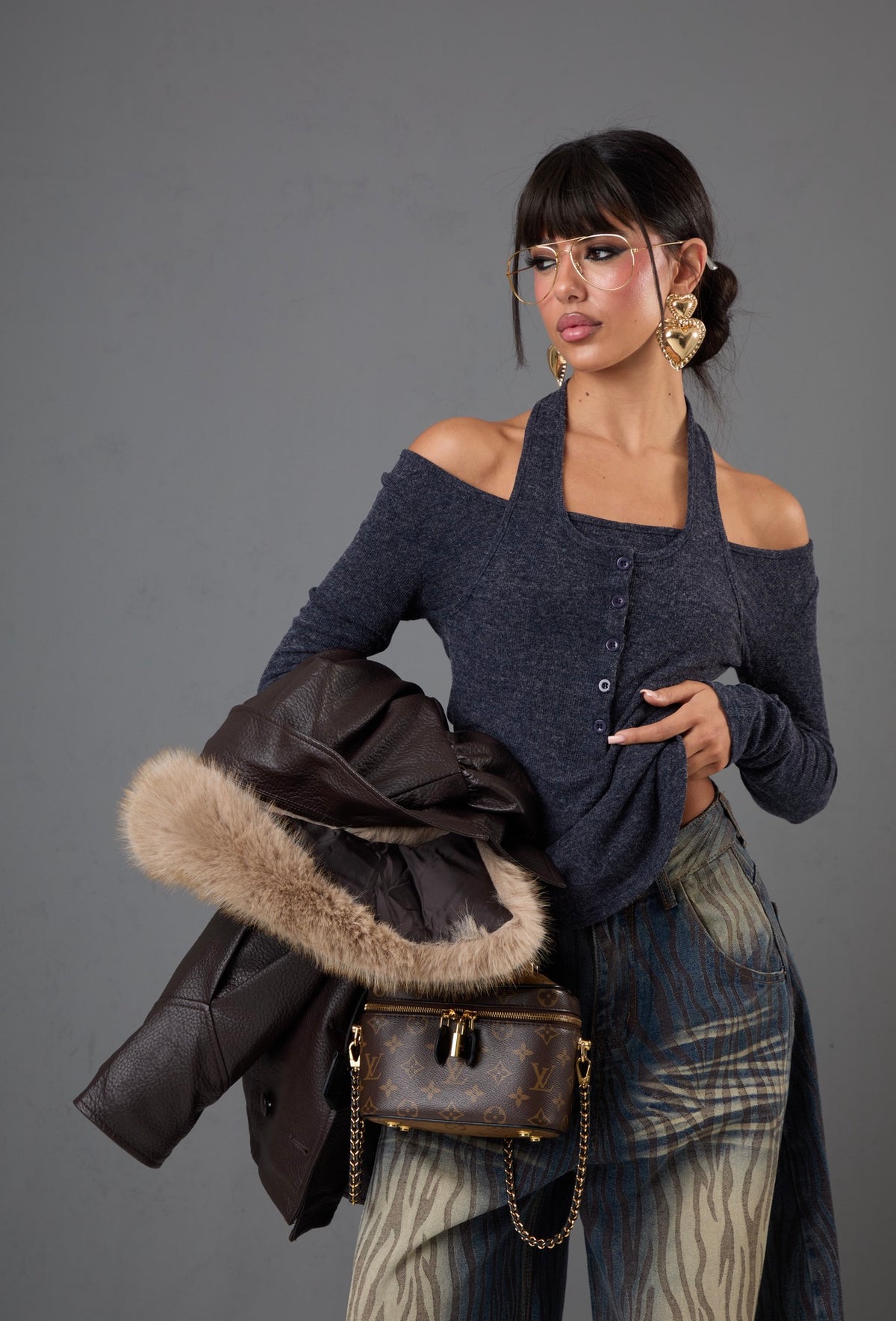MAGLIA MELANGE TAMARA BLU