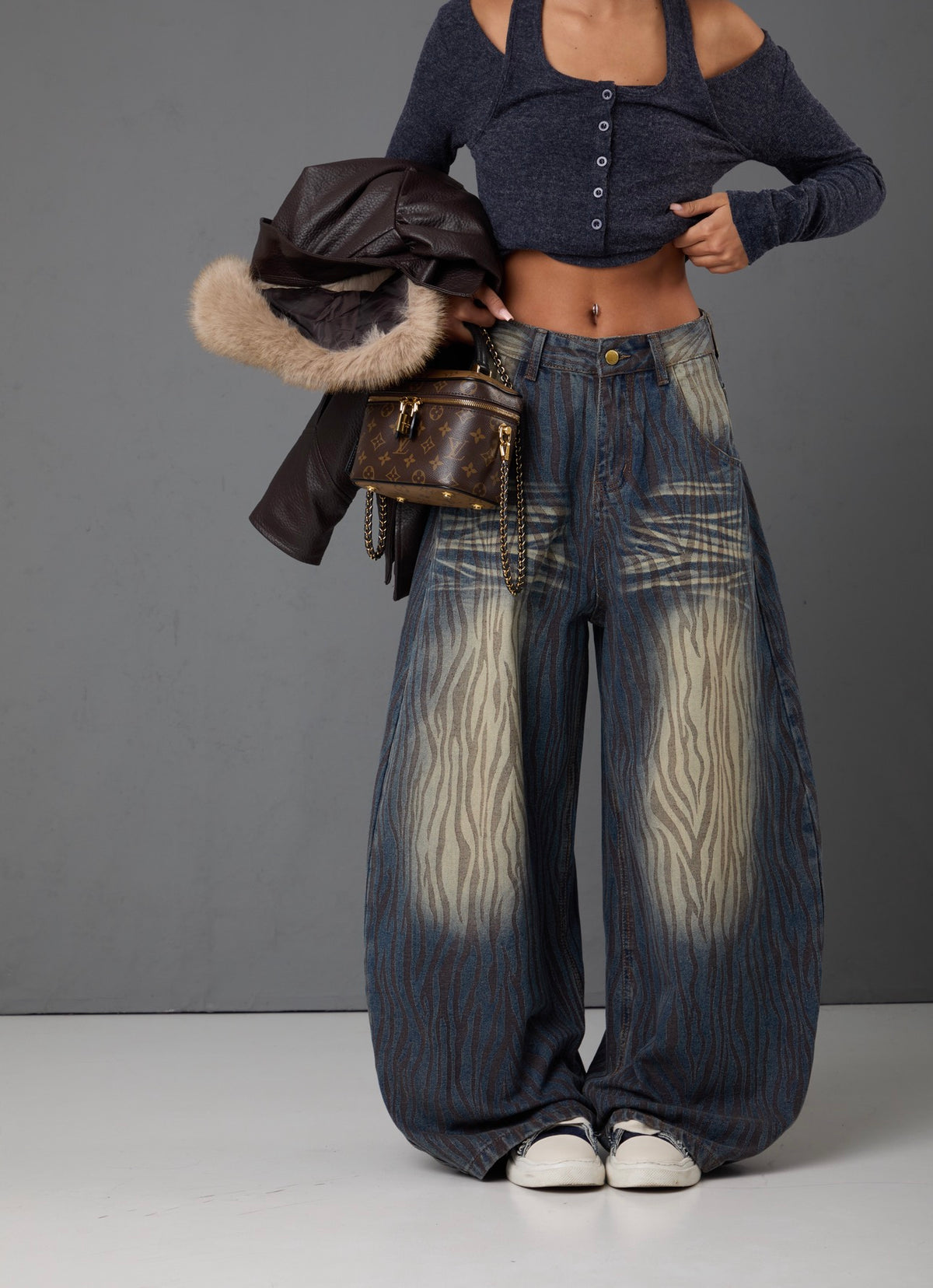 JEANS BALLOON KRISTIN ANIMALIER
