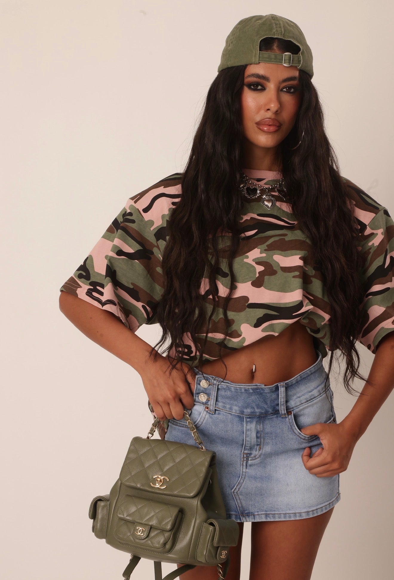 MAGLIA CAMOUFLAGE TALIA ROSA/MARRONE