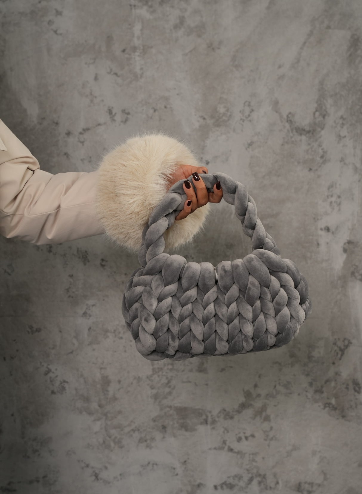 Borsa Marshmallow grigia