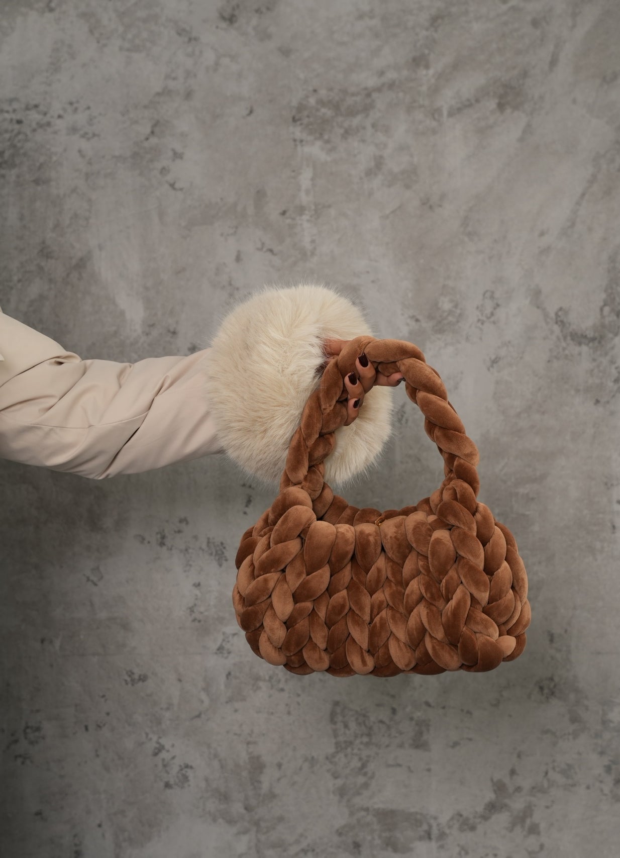 Borsa Marshmallow camel