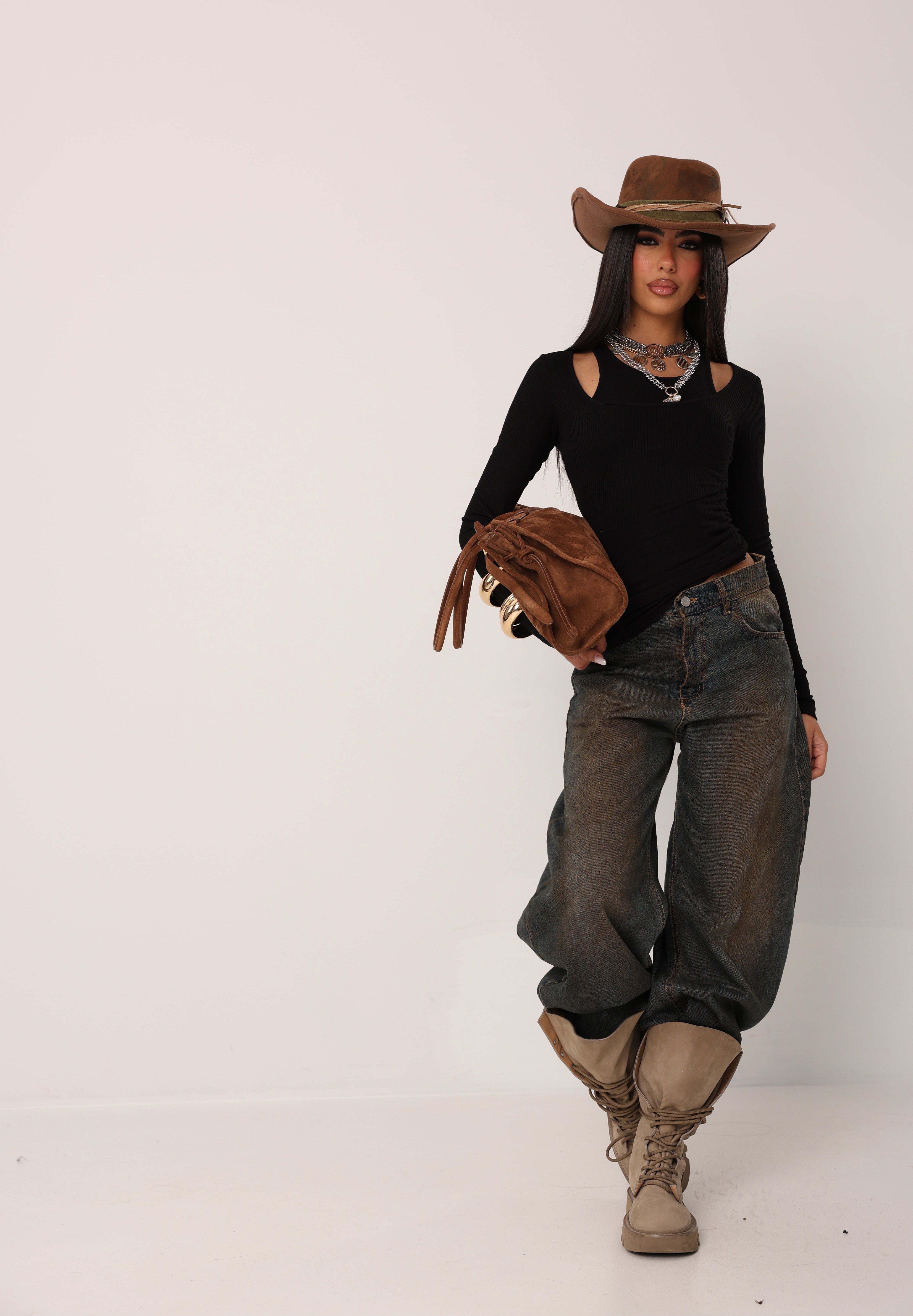 MAGLIA/CANOTTA VIVIANA NERA BY MARZIA MANGO