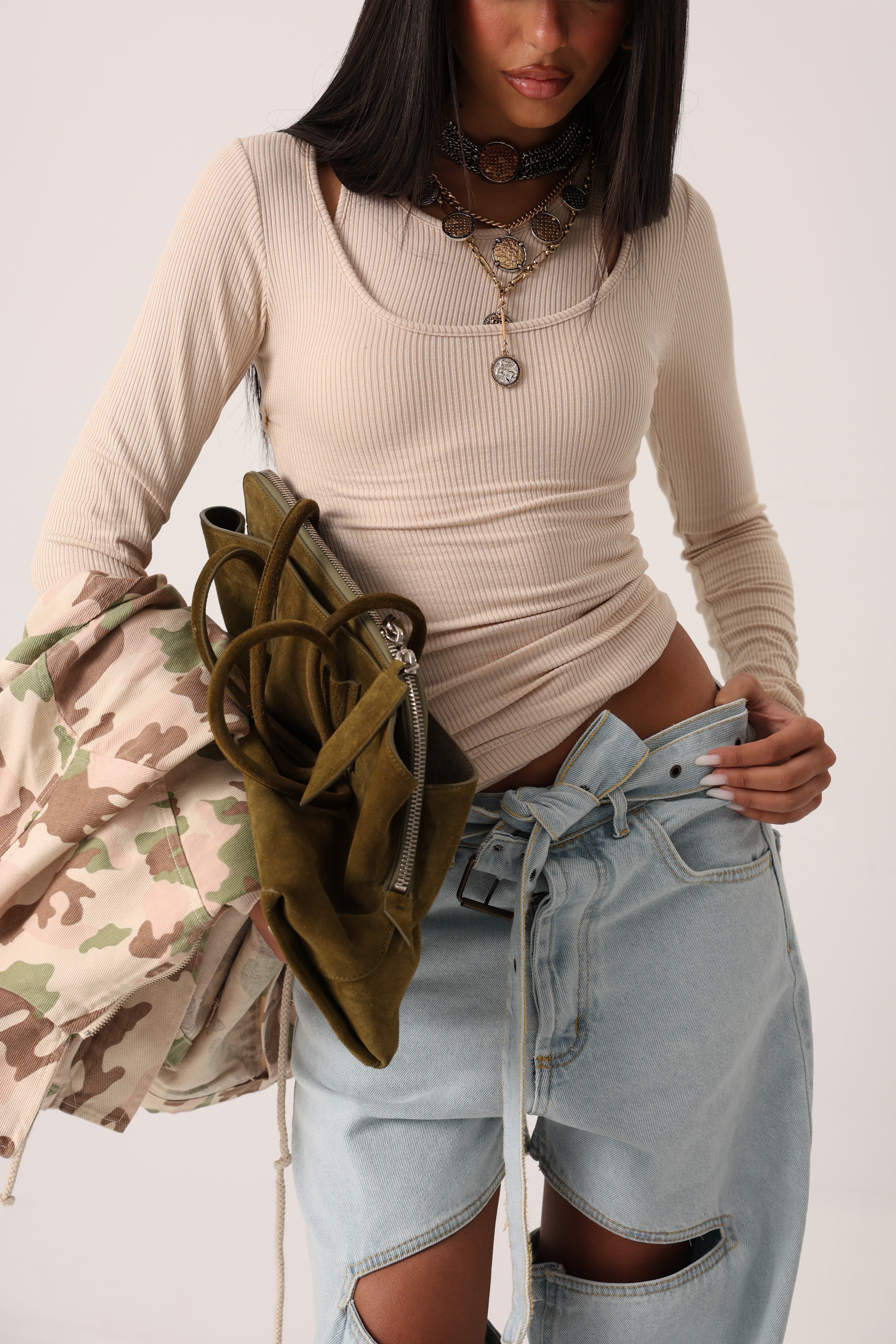 MAGLIA/CANOTTA VIVIANA BURRO BY MARZIA MANGO