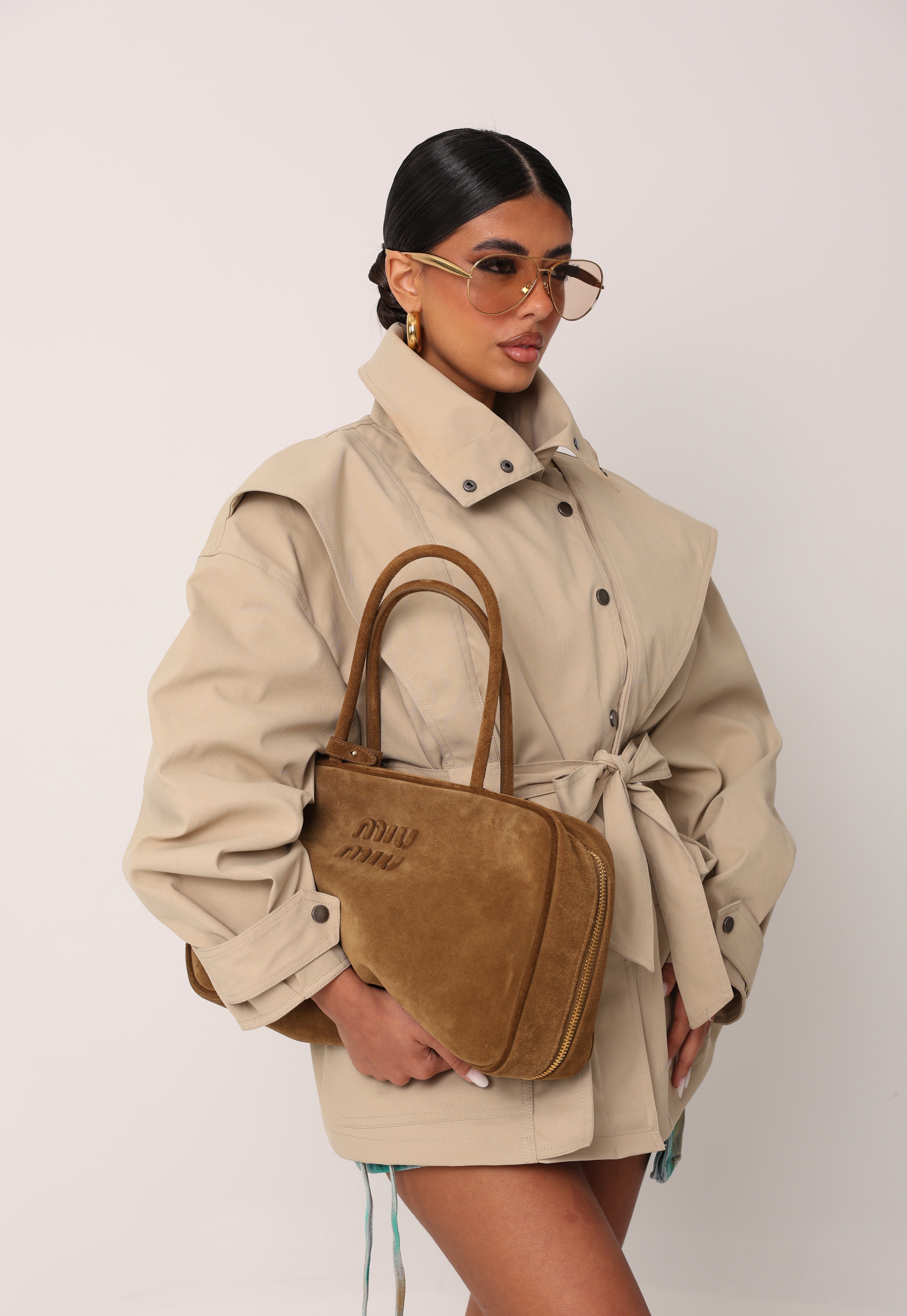 TRENCH SPALLINE LUCIA BEIGE