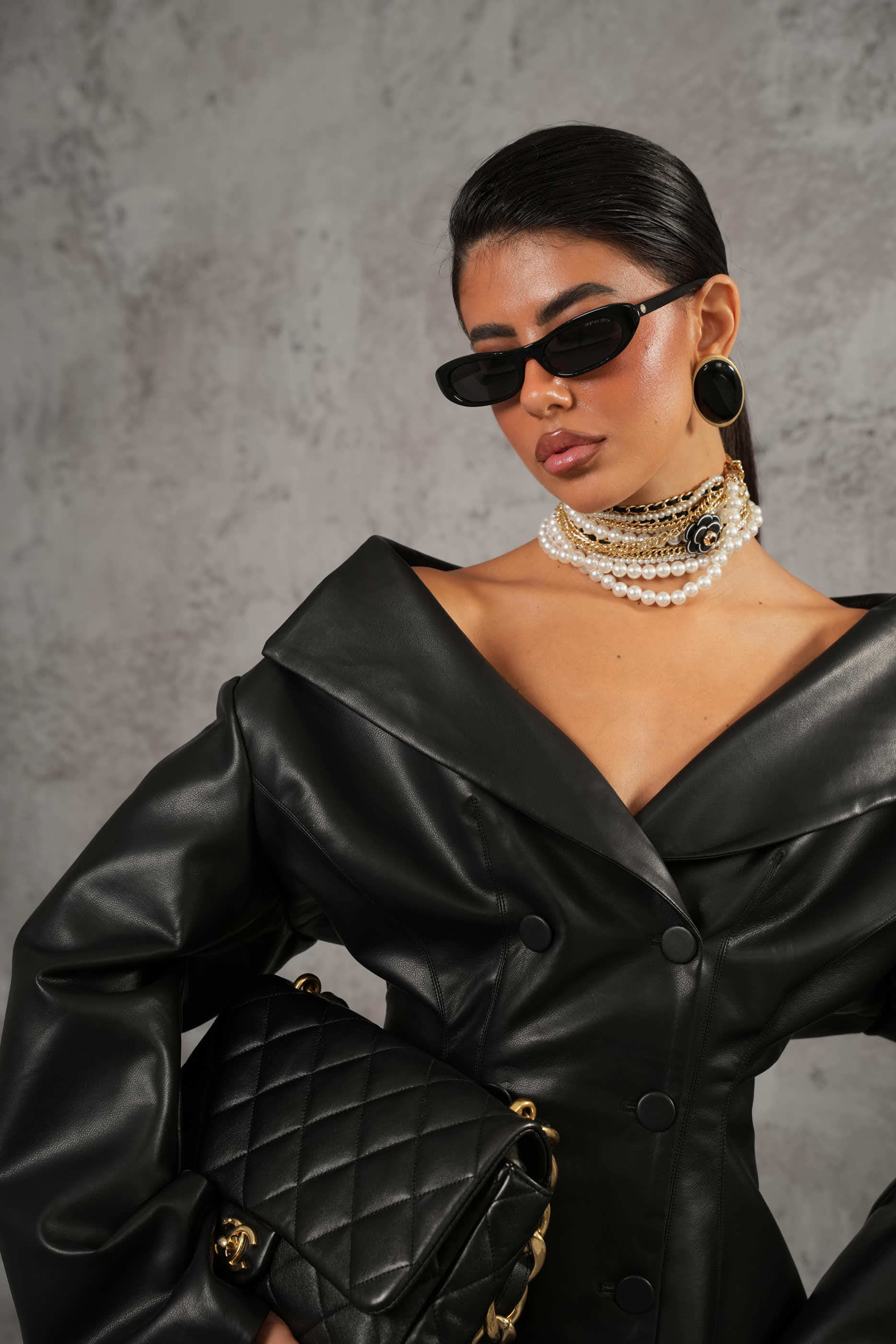 GIACCA/VESTITO ECOPELLE BANUS NERO