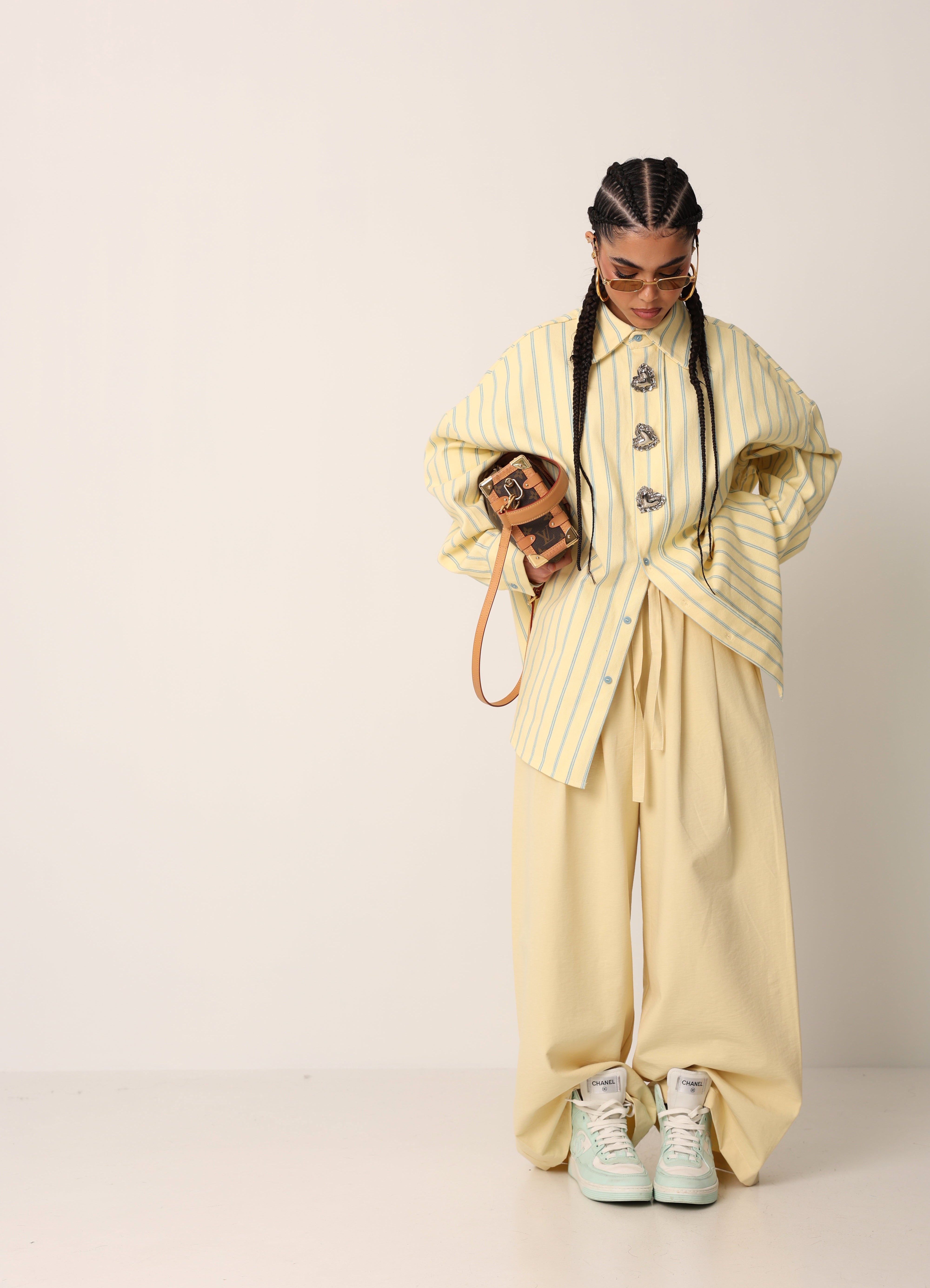 PANTALONI PALAZZO VIETNAM GIALLI