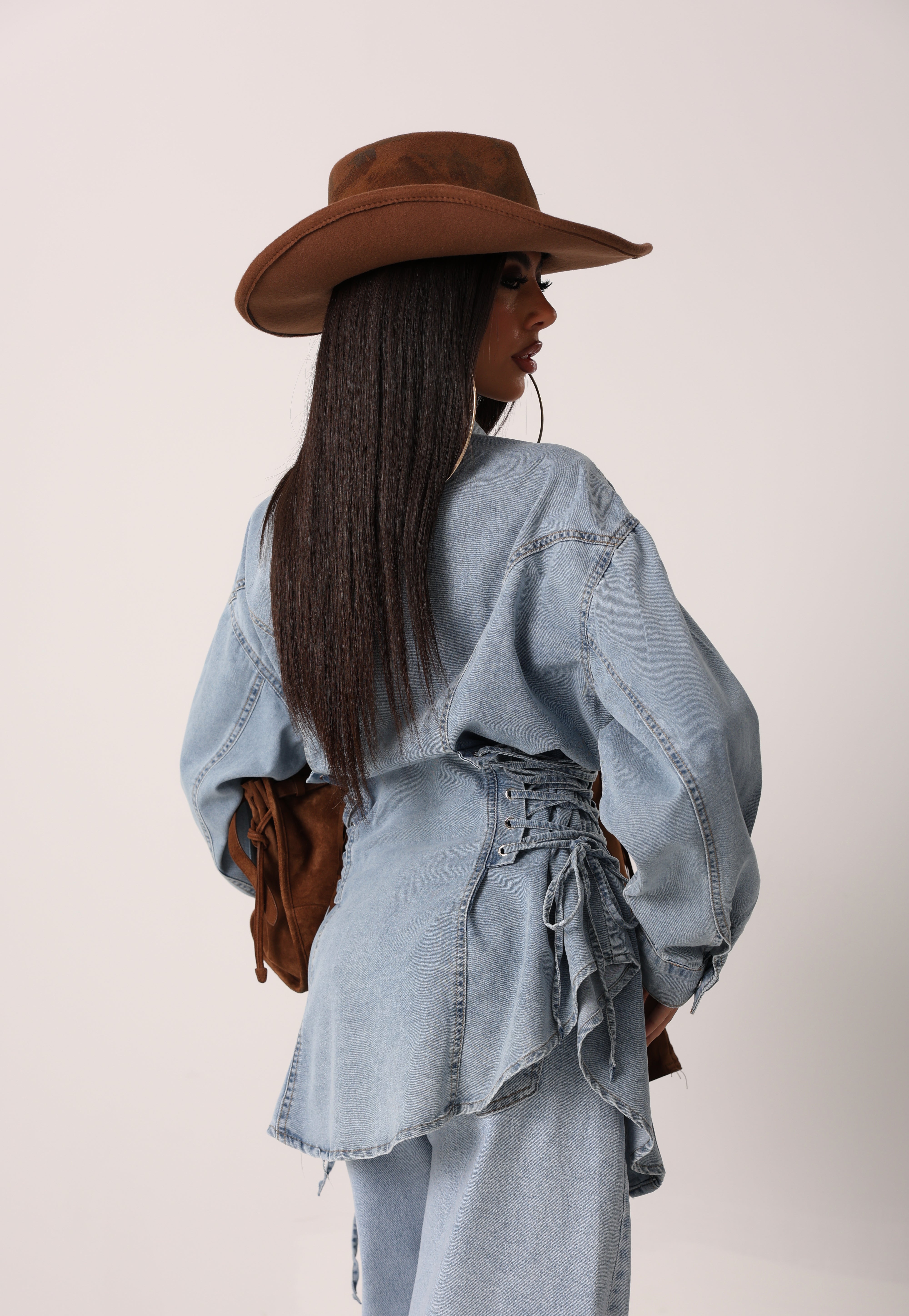 CAMICIA STRINGHE MARISOL DENIM