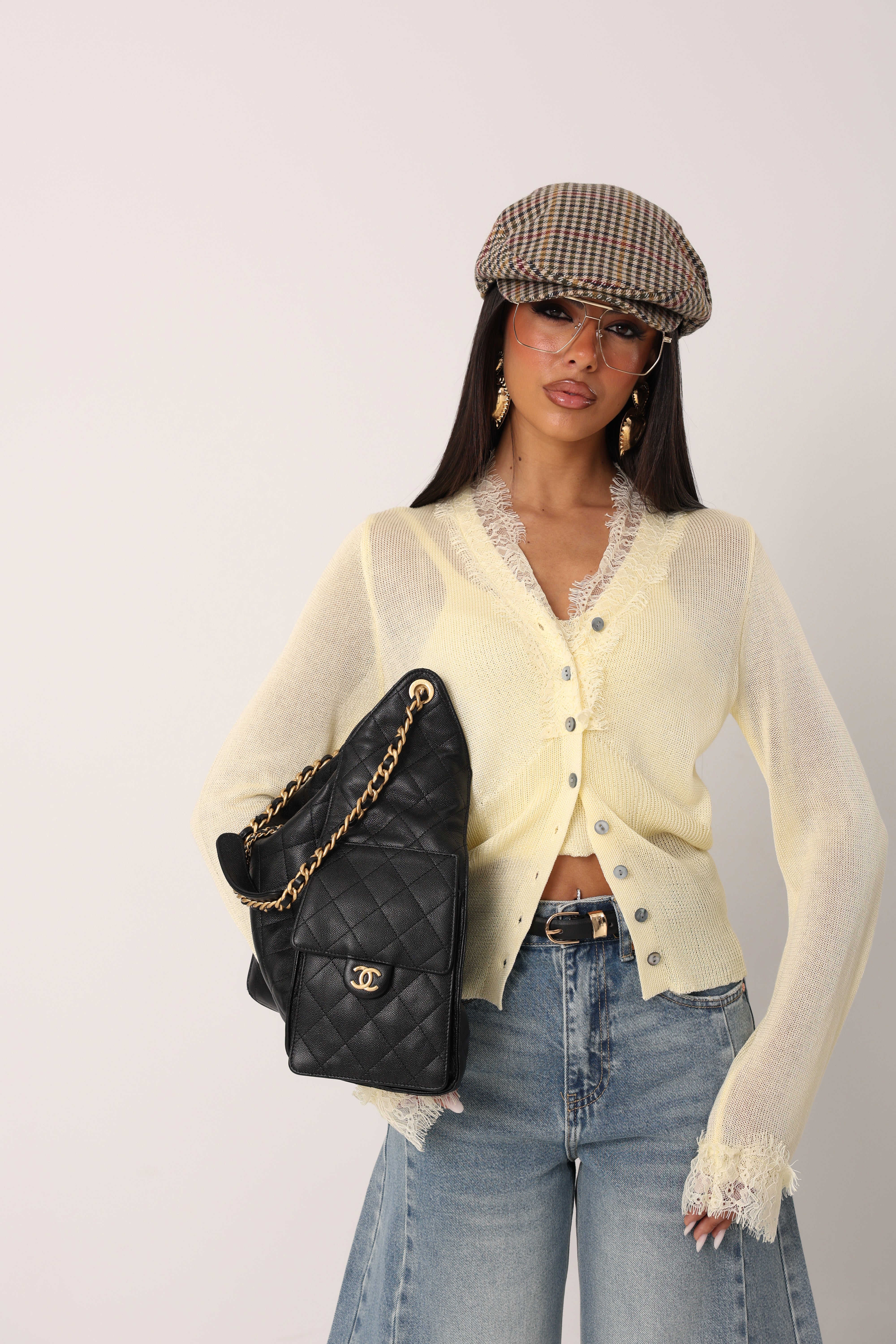 CARDIGAN FILO INEZ GIALLO